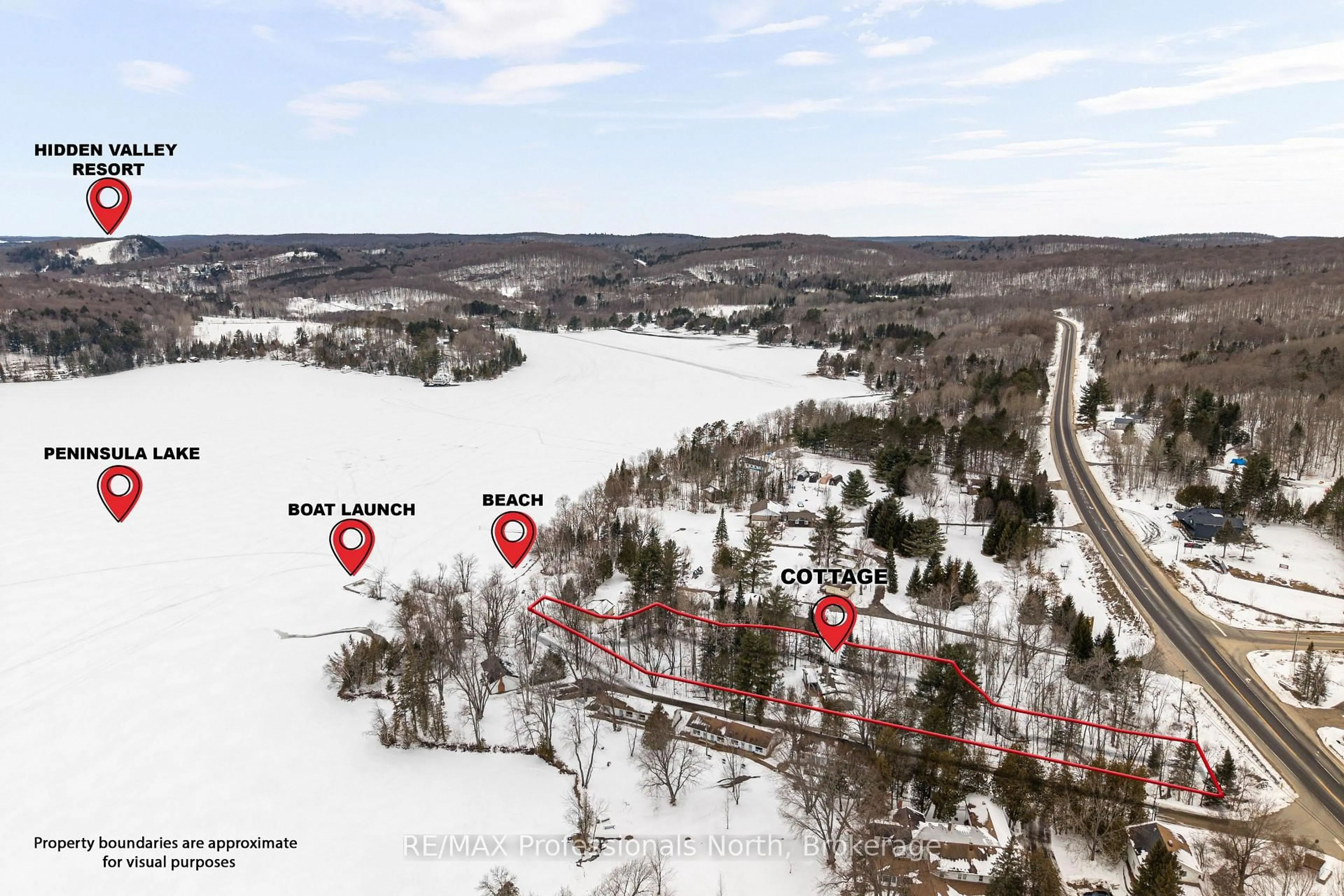 Picture of a map for 2220 60 Highway, Lake of Bays Ontario P1H 2J6