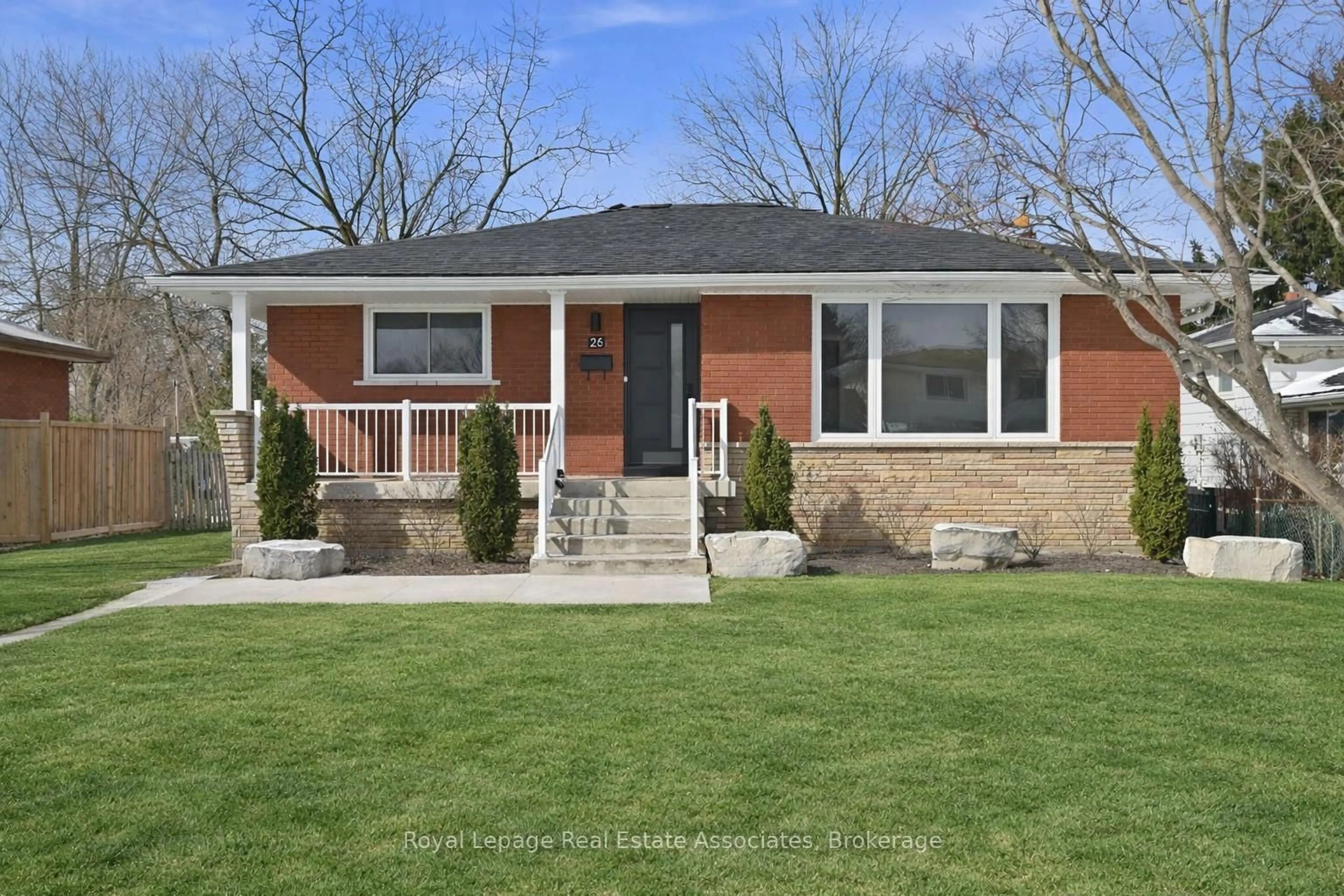 Home with brick exterior material, street for 26 Geneva Dr, Hamilton Ontario L9C 3Z5