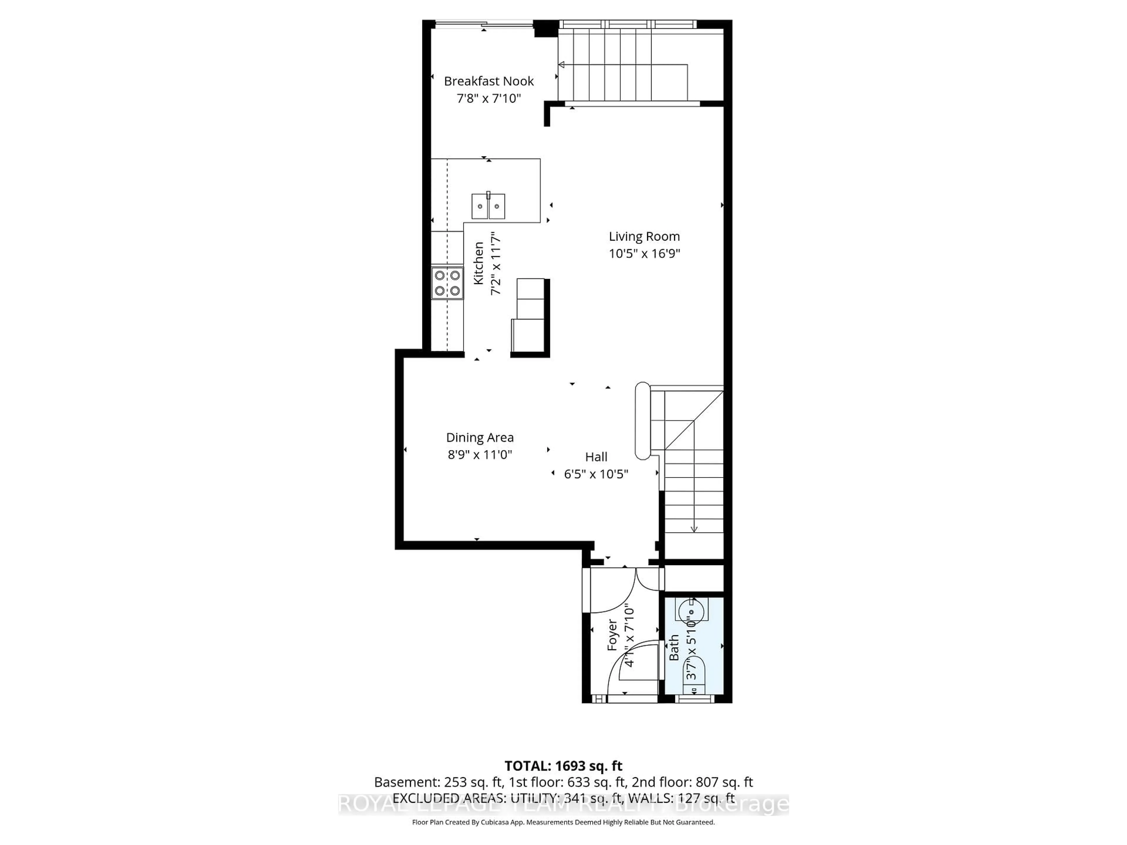 Floor plan for 19 Goldthorpe Private, Ottawa Ontario K2J 5L6
