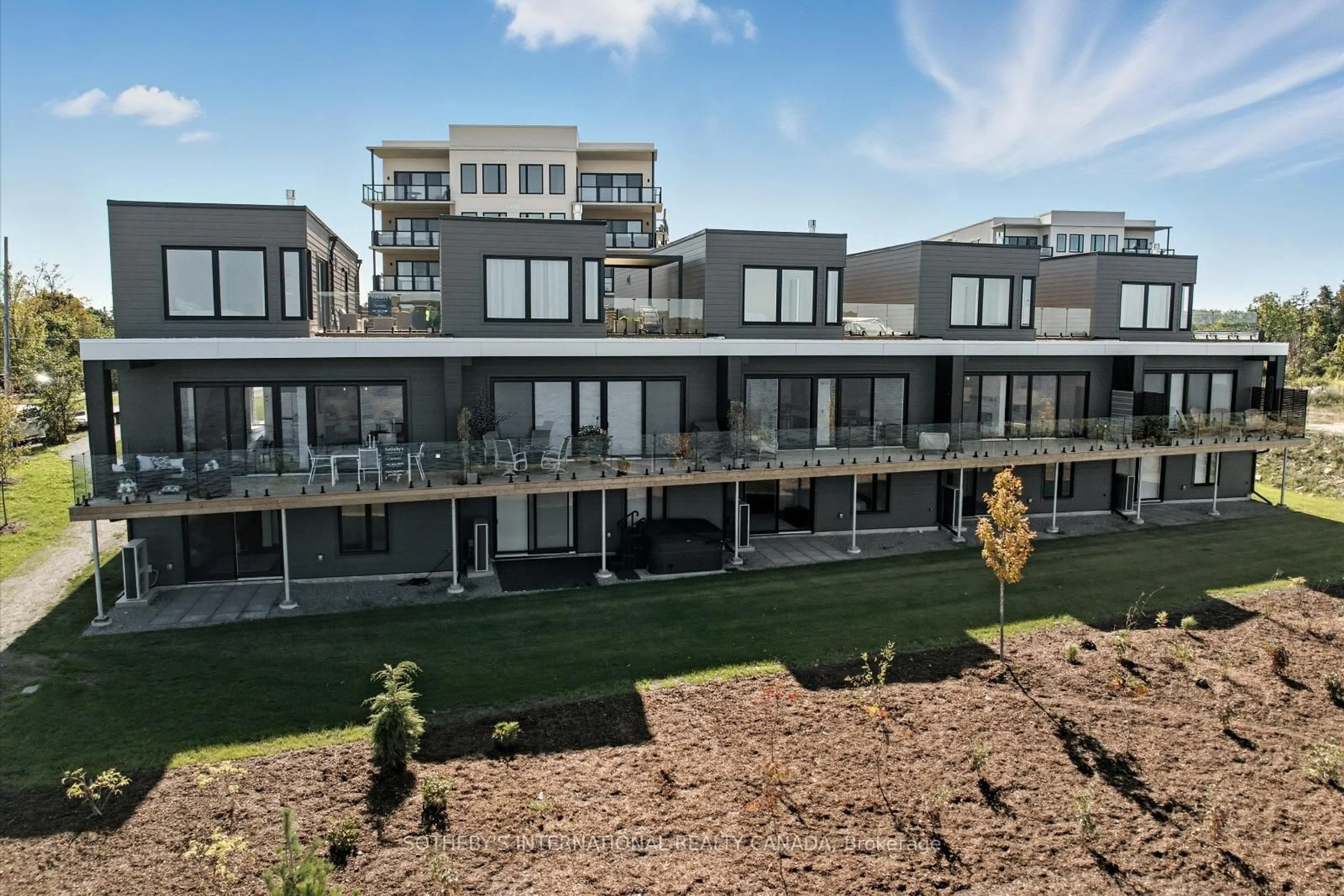 A pic from outside/outdoor area/front of a property/back of a property/a pic from drone, city buildings view from balcony for 19 West St N St #17, Kawartha Lakes Ontario K0M 1N0