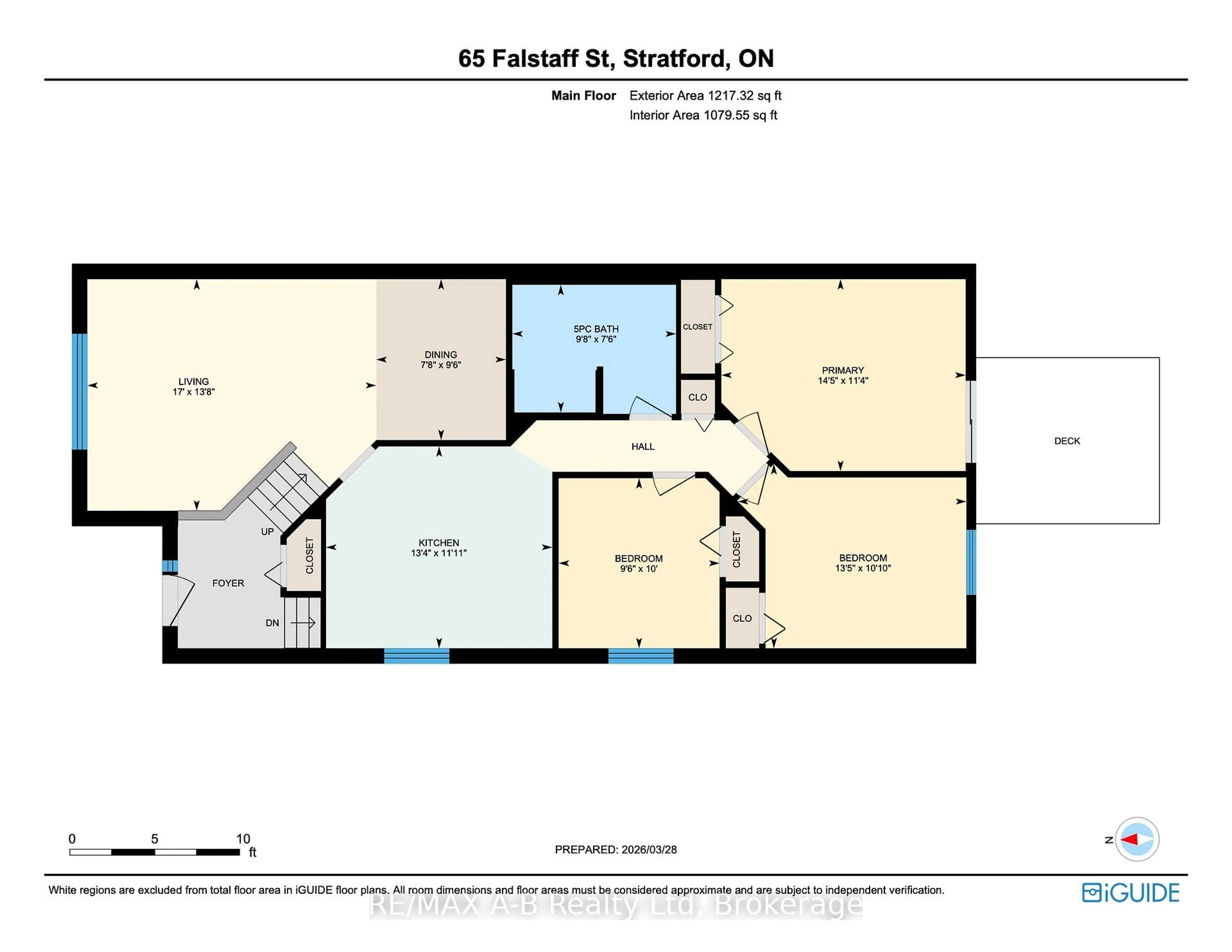 Floor plan for 65 Falstaff St, Stratford Ontario N5A 3T4