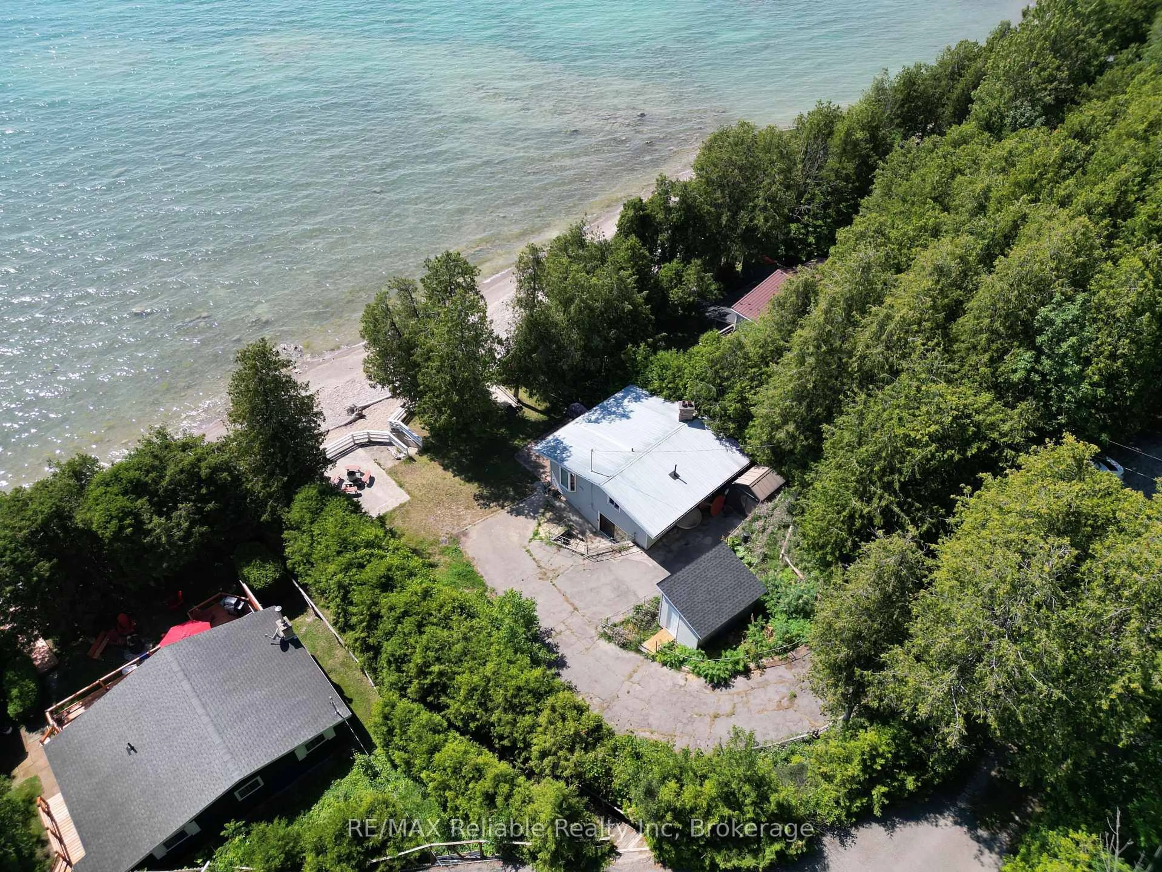 A pic from outside/outdoor area/front of a property/back of a property/a pic from drone, water/lake/river/ocean view for 83405 Cedar Bank Dr, Ashfield-Colborne-Wawanosh Ontario N7A 3X9