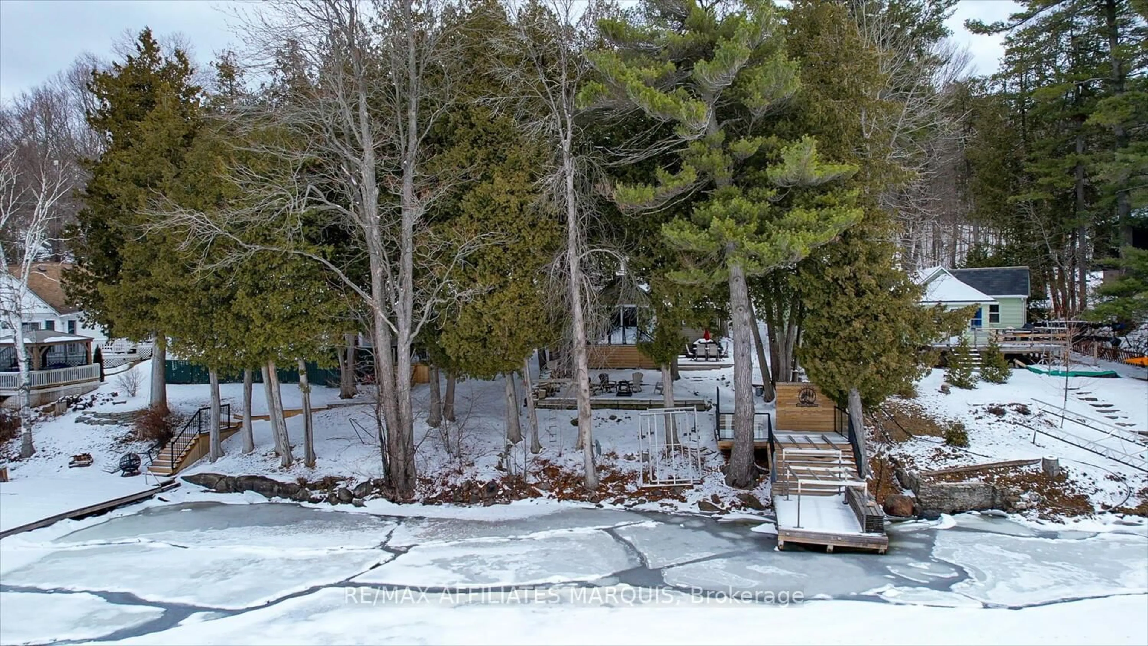 A pic from outside/outdoor area/front of a property/back of a property/a pic from drone, forest/trees view for 740 Cedar Park Lane, Athens Ontario K0E 1B0