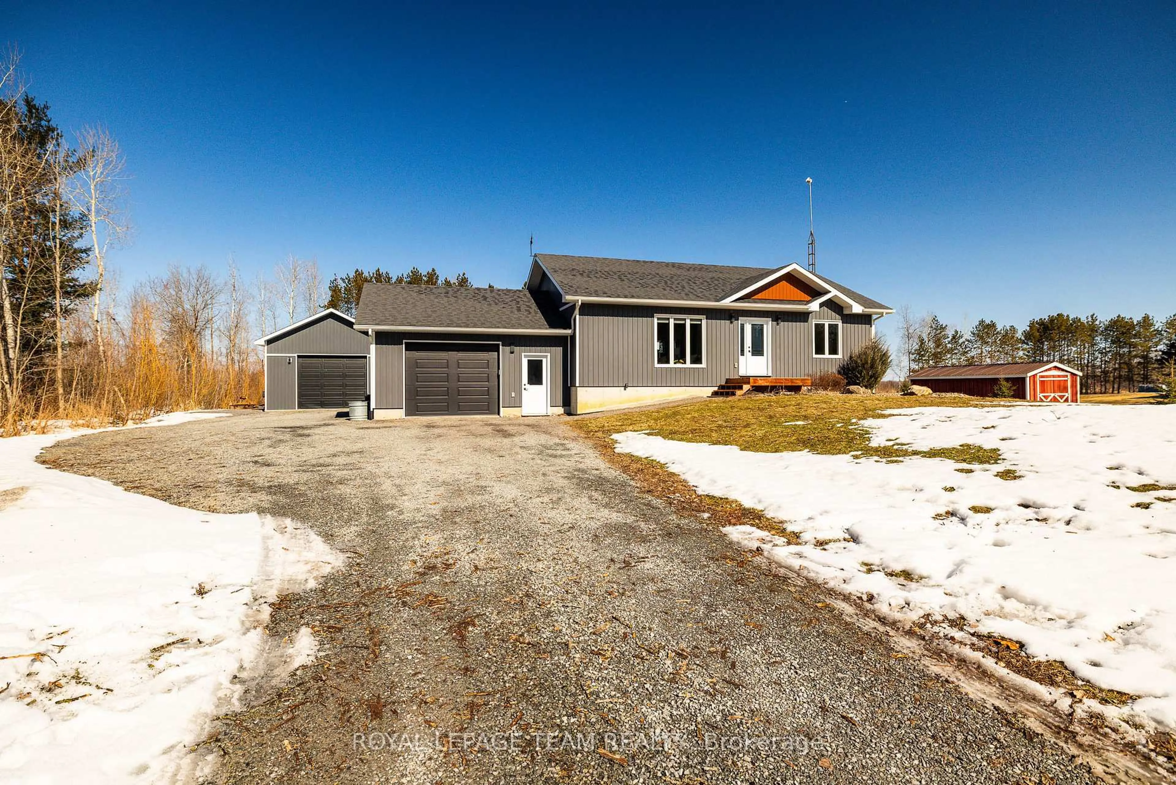 A pic from outside/outdoor area/front of a property/back of a property/a pic from drone, street for 10625 Loughlin Ridge Rd, North Dundas Ontario K0E 1S0