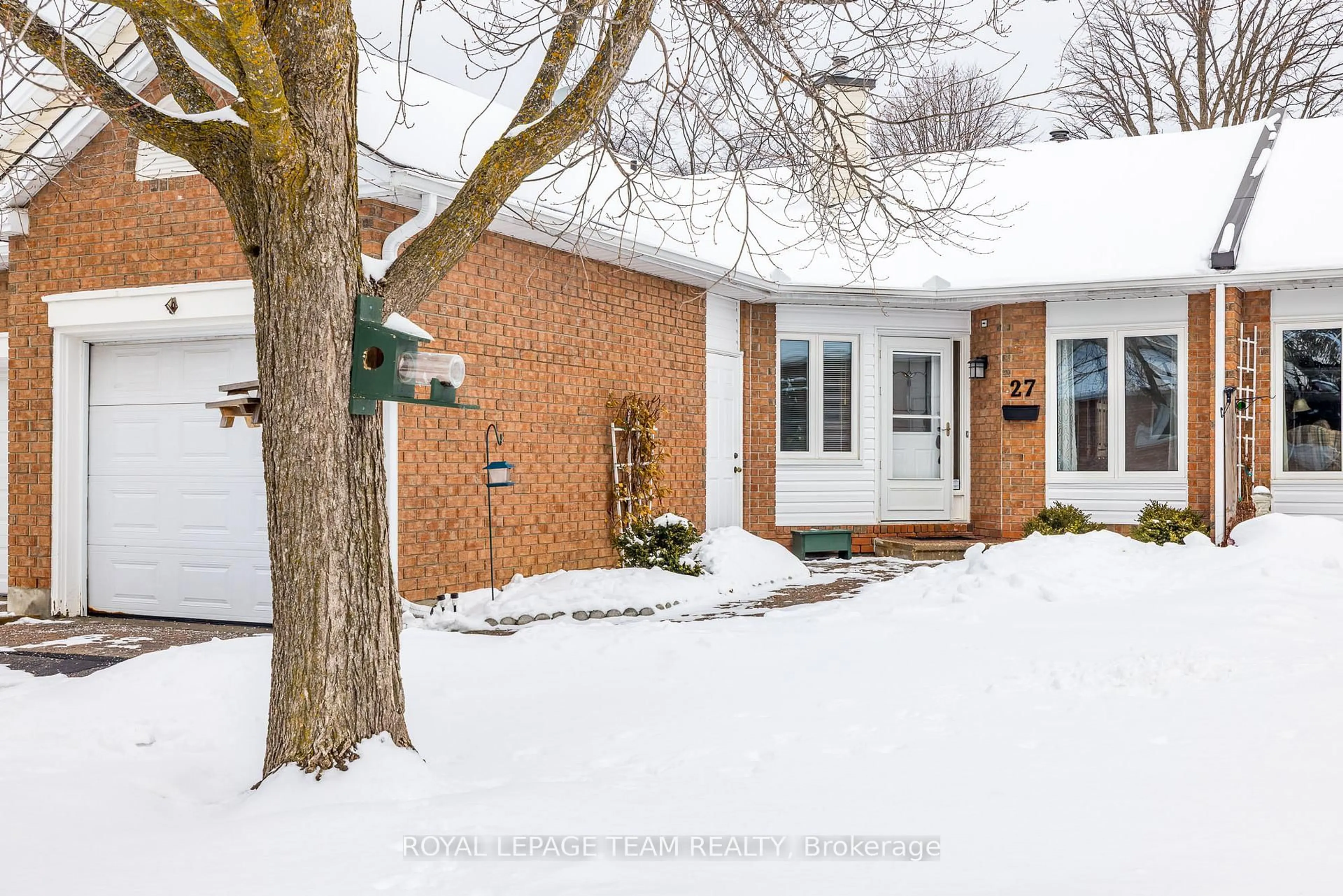 Home with brick exterior material, street for 27 Pine Needles Crt, Ottawa Ontario K2S 1G5