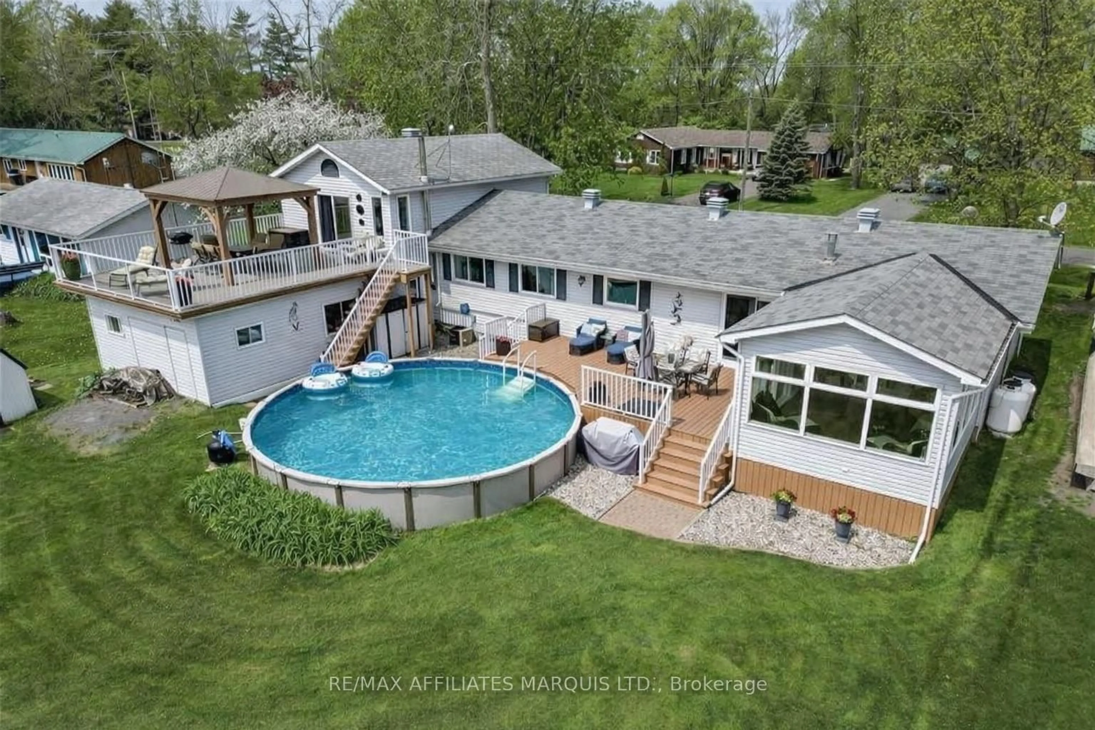 A pic from outside/outdoor area/front of a property/back of a property/a pic from drone, water/lake/river/ocean view for 6576 Tree Haven Rd, South Glengarry Ontario K0C 2E0