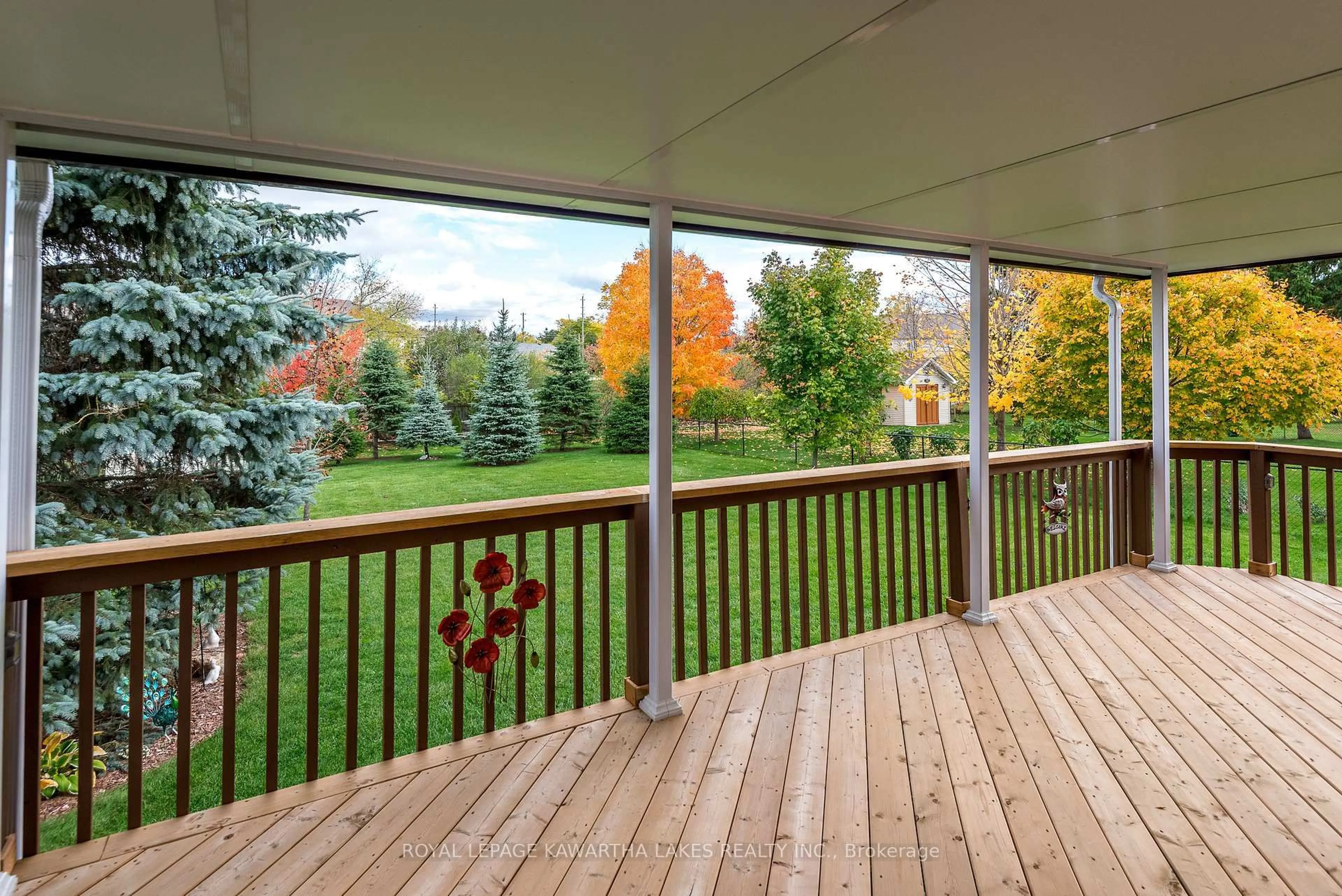 Patio, forest/trees view for 29 Midland Dr, Kawartha Lakes Ontario K9V 6B9