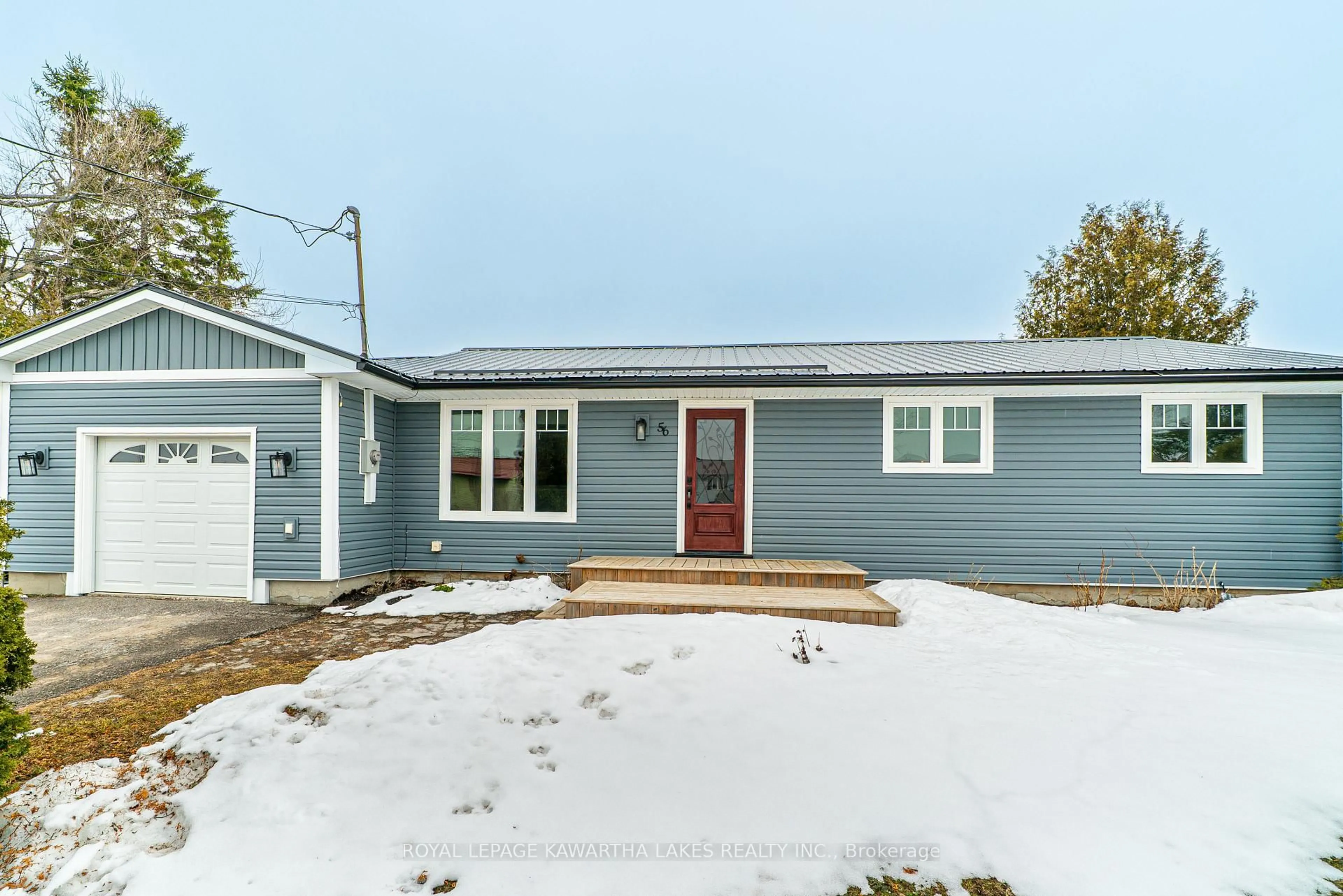 Home with vinyl exterior material, street for 56 Ellice St, Kawartha Lakes Ontario K0M 1N0