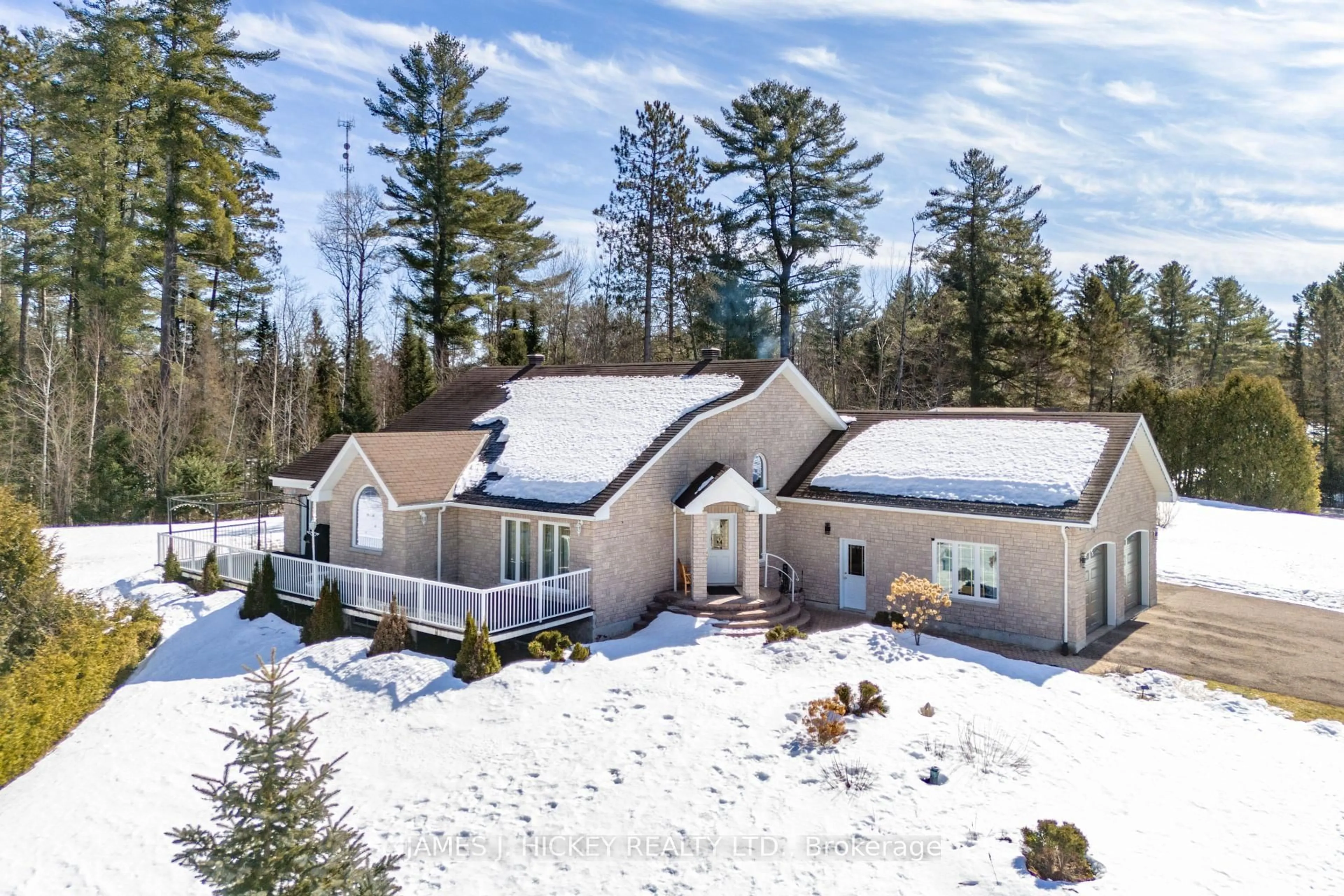 A pic from outside/outdoor area/front of a property/back of a property/a pic from drone, mountain view for 12 Boudreau Rd, Mackey Ontario K0J 2B0