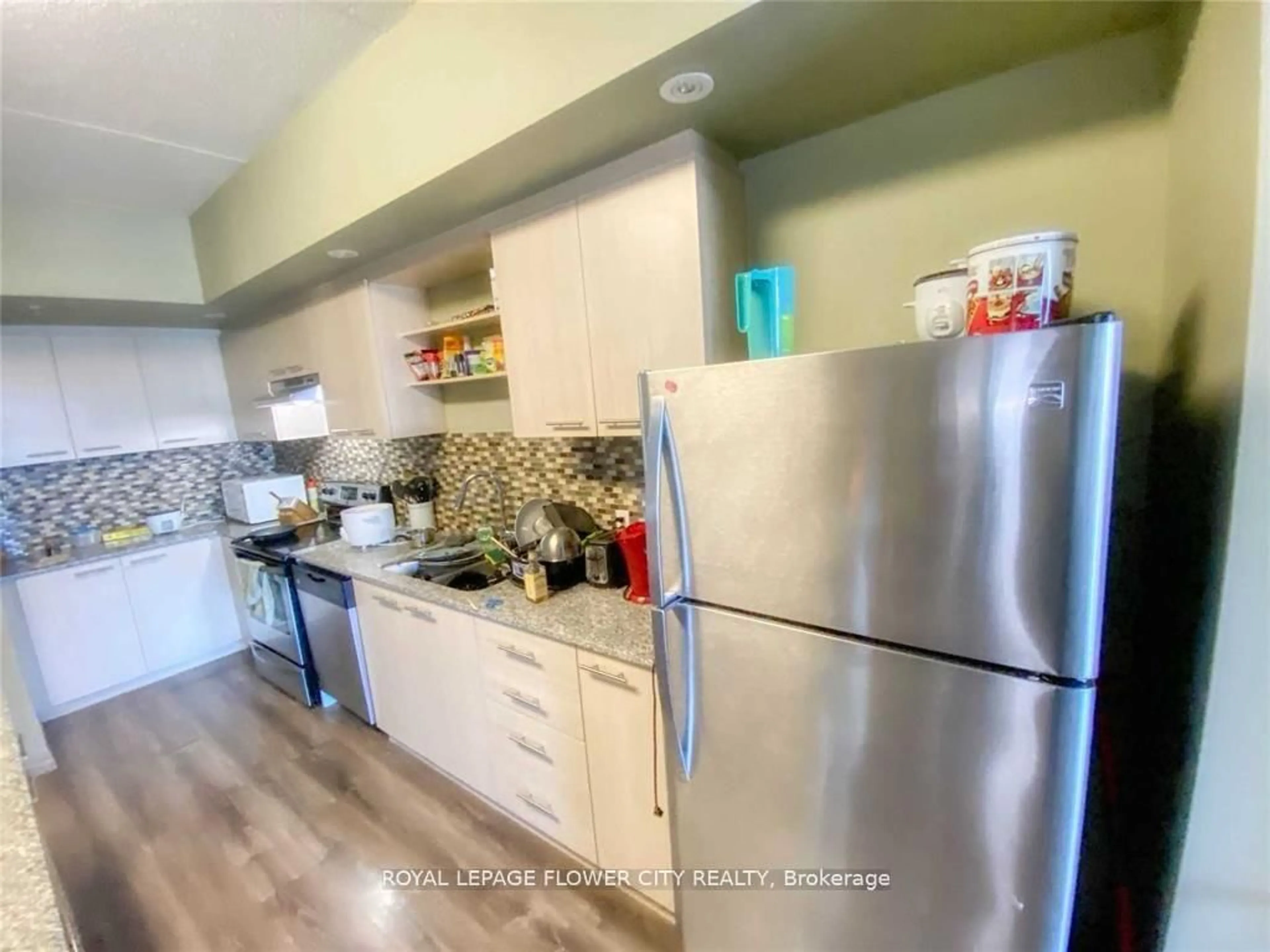Open concept kitchen, ceramic/tile floor for 8 Hickory St #703, Waterloo Ontario N2L 3H6