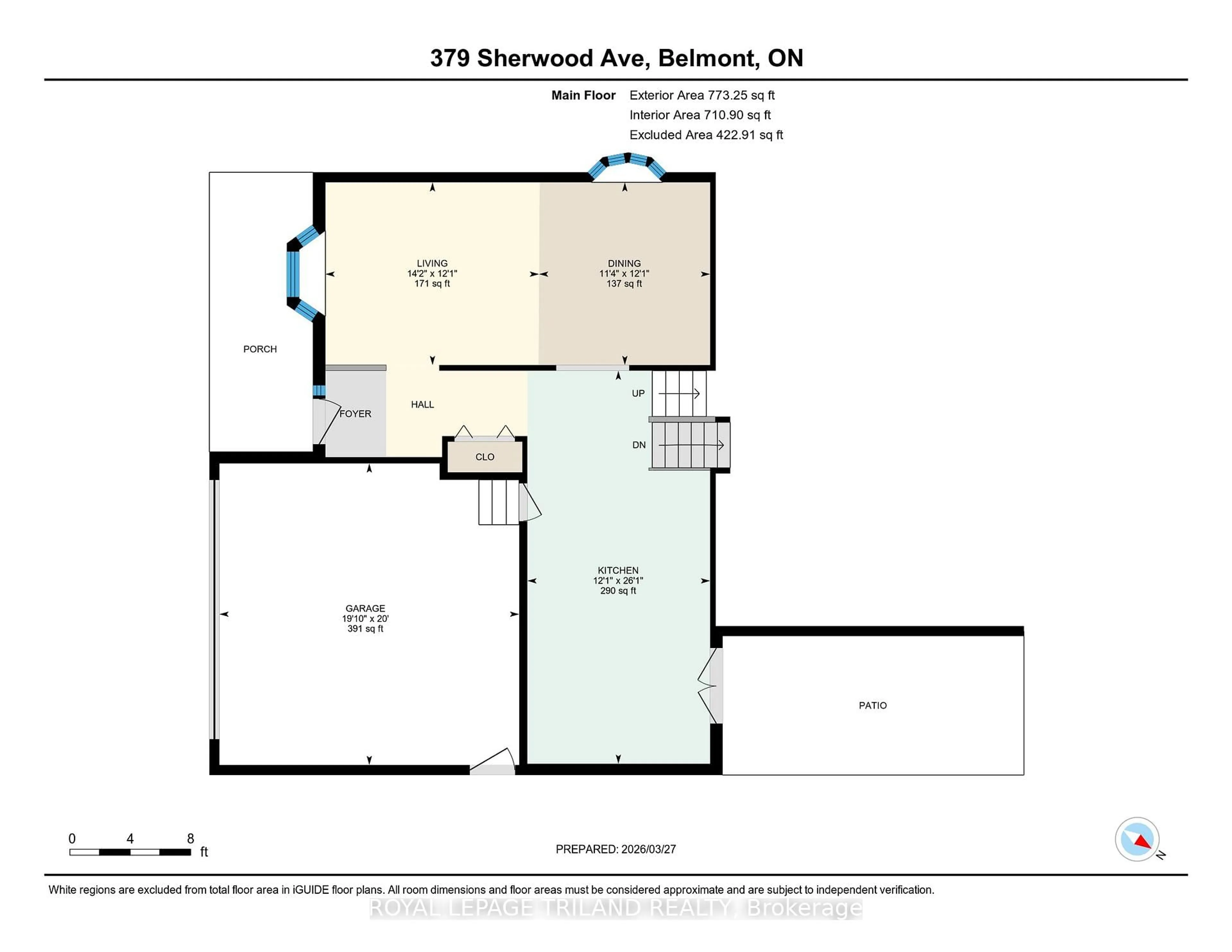 Floor plan for 379 Sherwood Ave, Central Elgin Ontario N0L 1B0