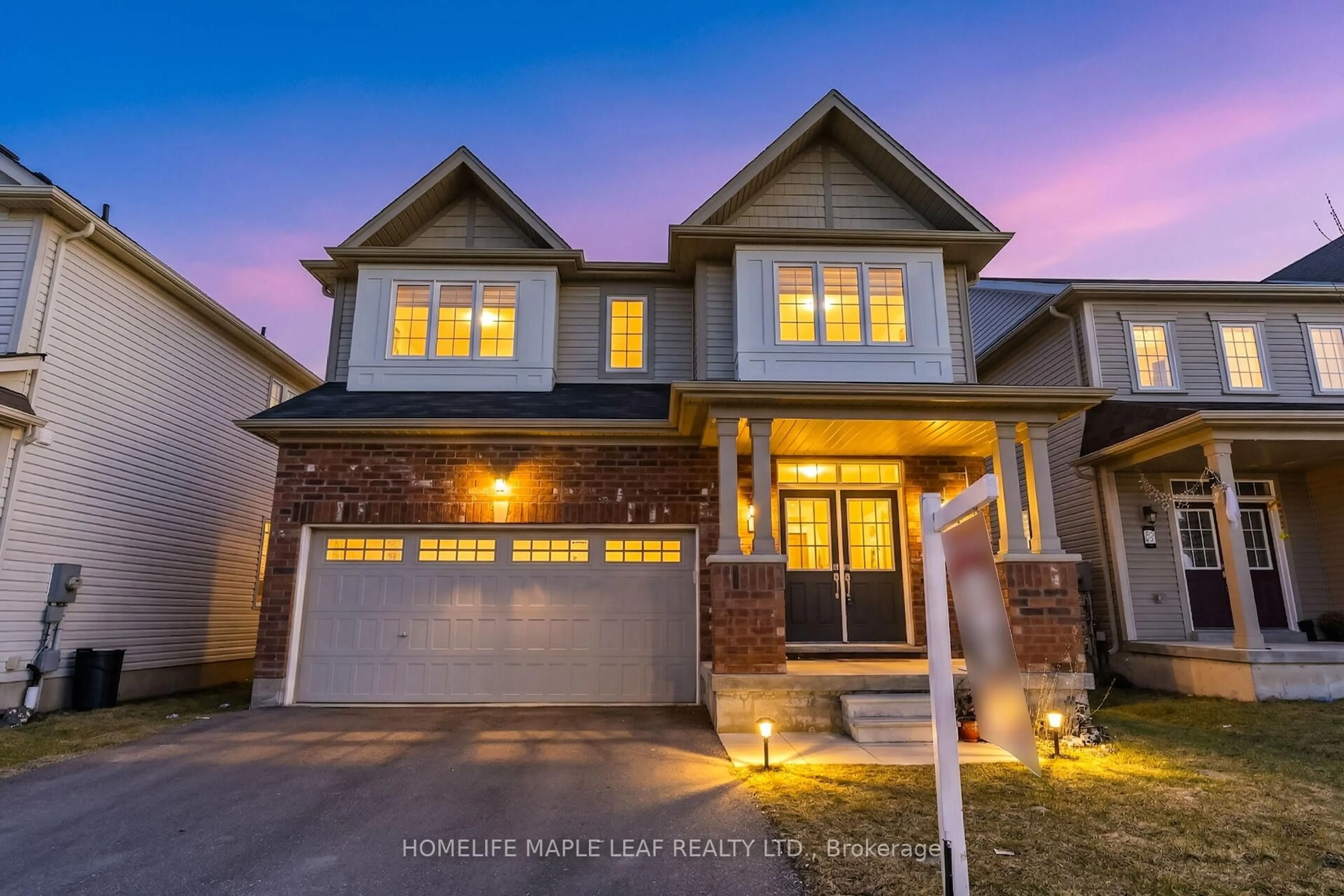 Home with brick exterior material, street for 129 Longboat Ru, Brantford Ontario N3T 0R8