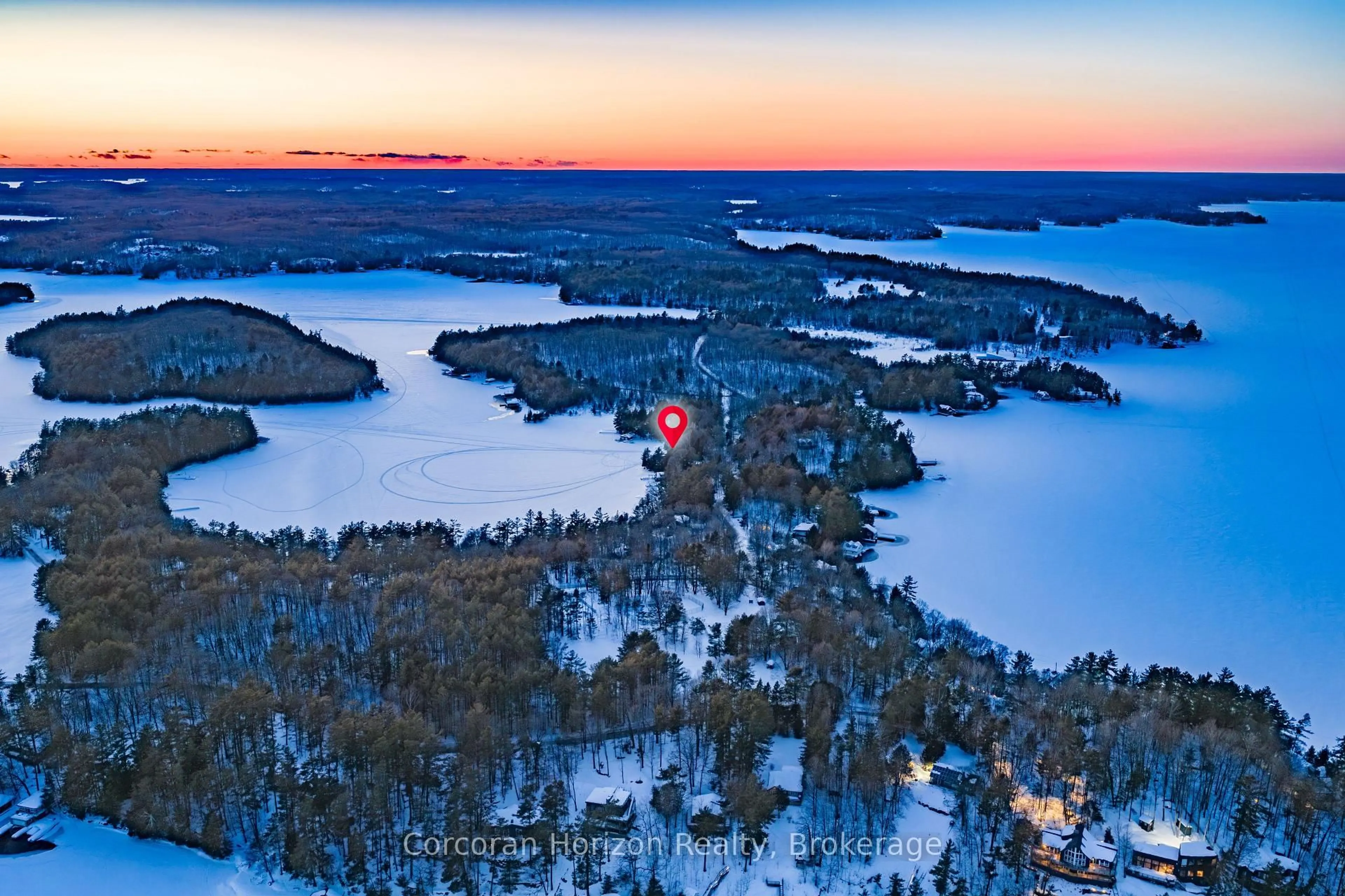 A pic from outside/outdoor area/front of a property/back of a property/a pic from drone, water/lake/river/ocean view for 1050 Fair-Lee Park Rd, Muskoka Lakes Ontario P0B 1G0