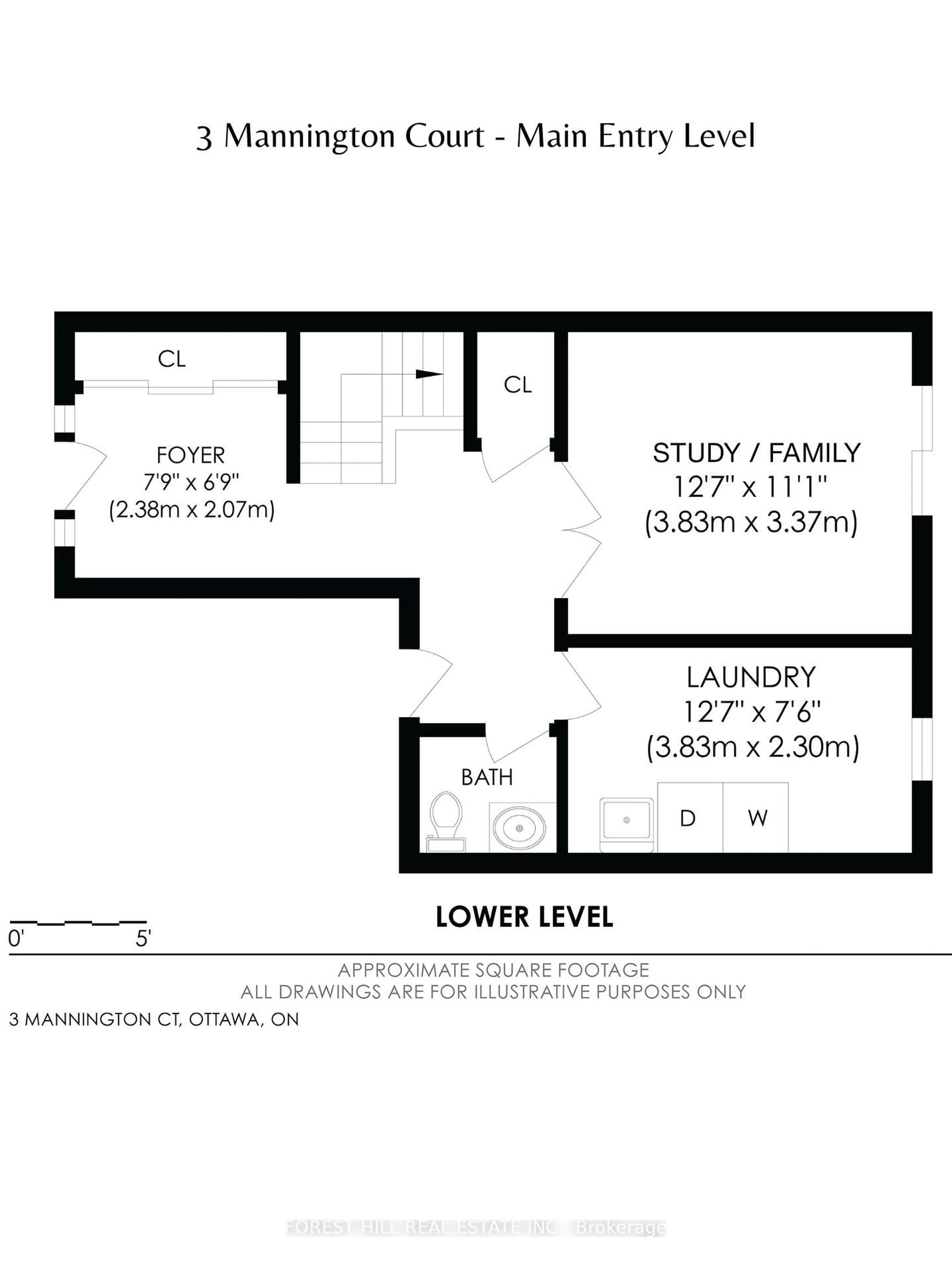 Floor plan for 3 Mannington Crt, Ottawa Ontario K2J 4A1