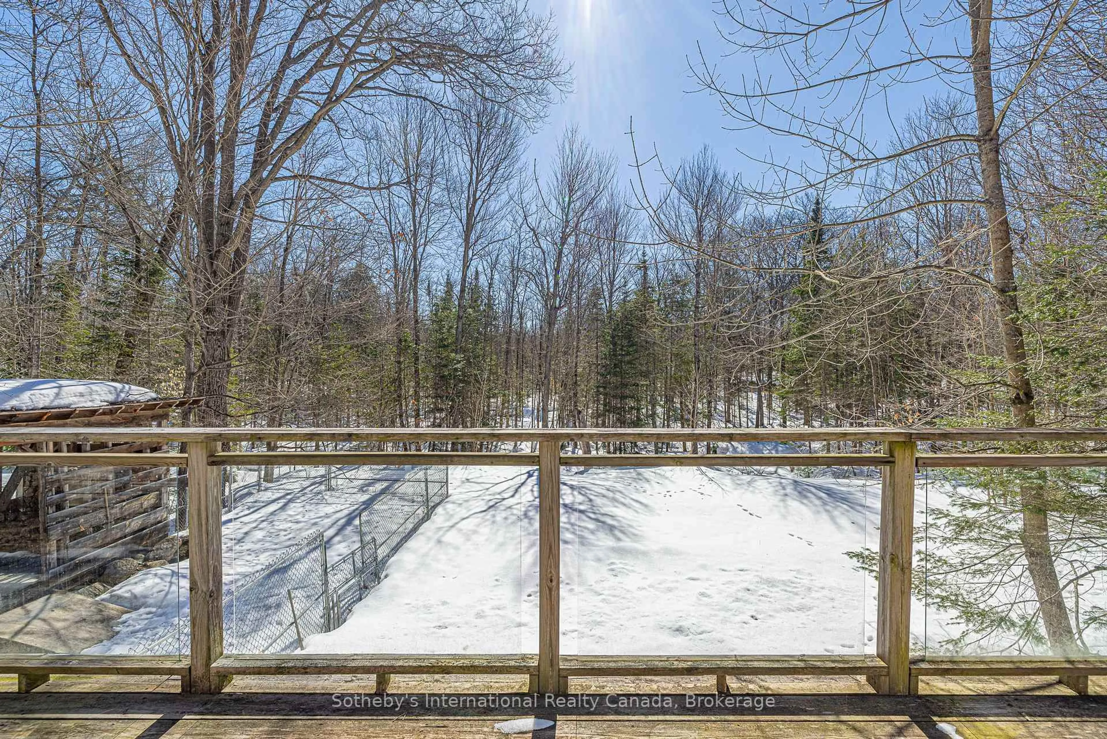 Patio, forest/trees view for 98 Black Rd, Seguin Ontario P2A 2W8