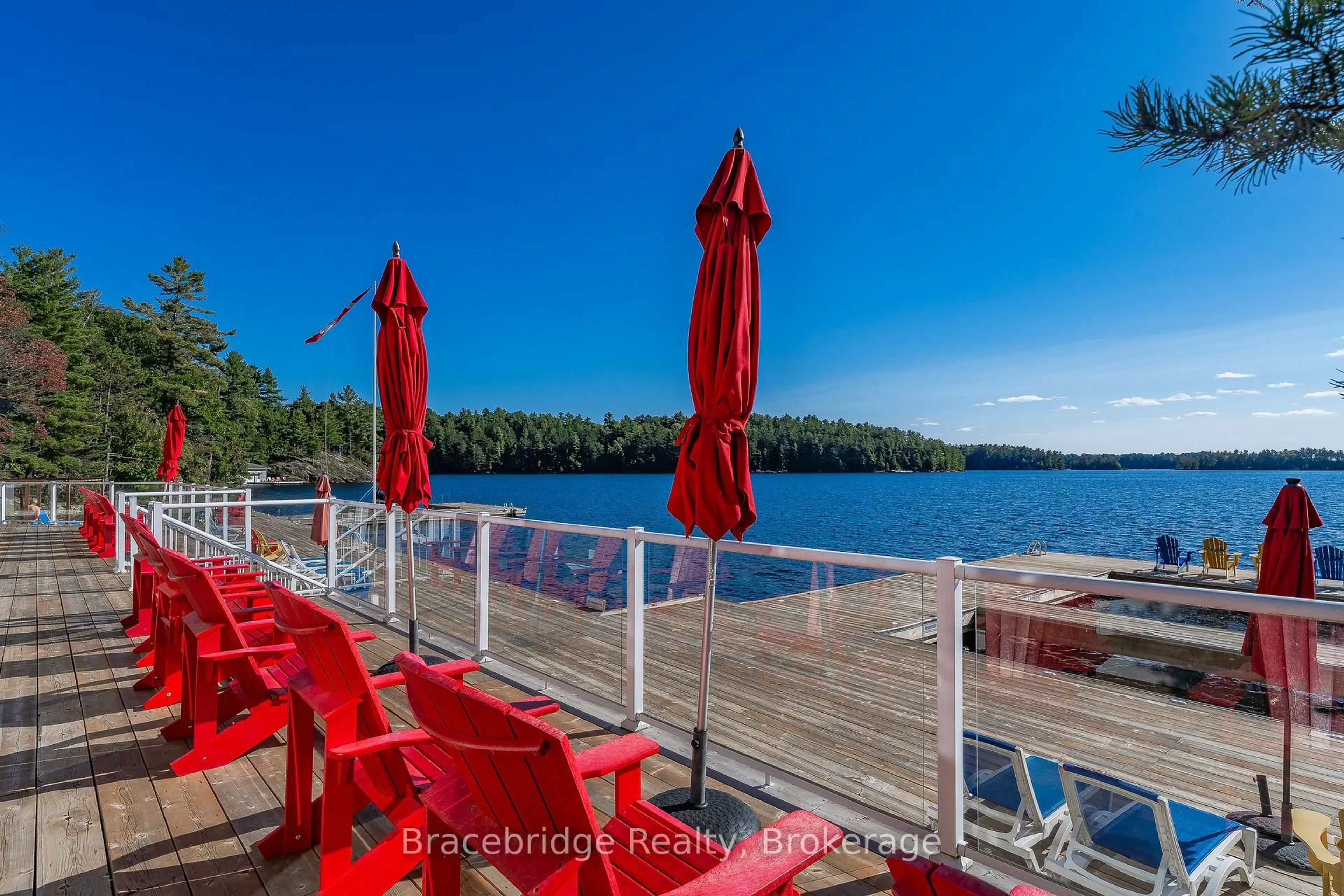 Patio, water/lake/river/ocean view for 1869 Muskoka Rd 118 Highway #A103-D1, Muskoka Lakes Ontario P1L 1W8