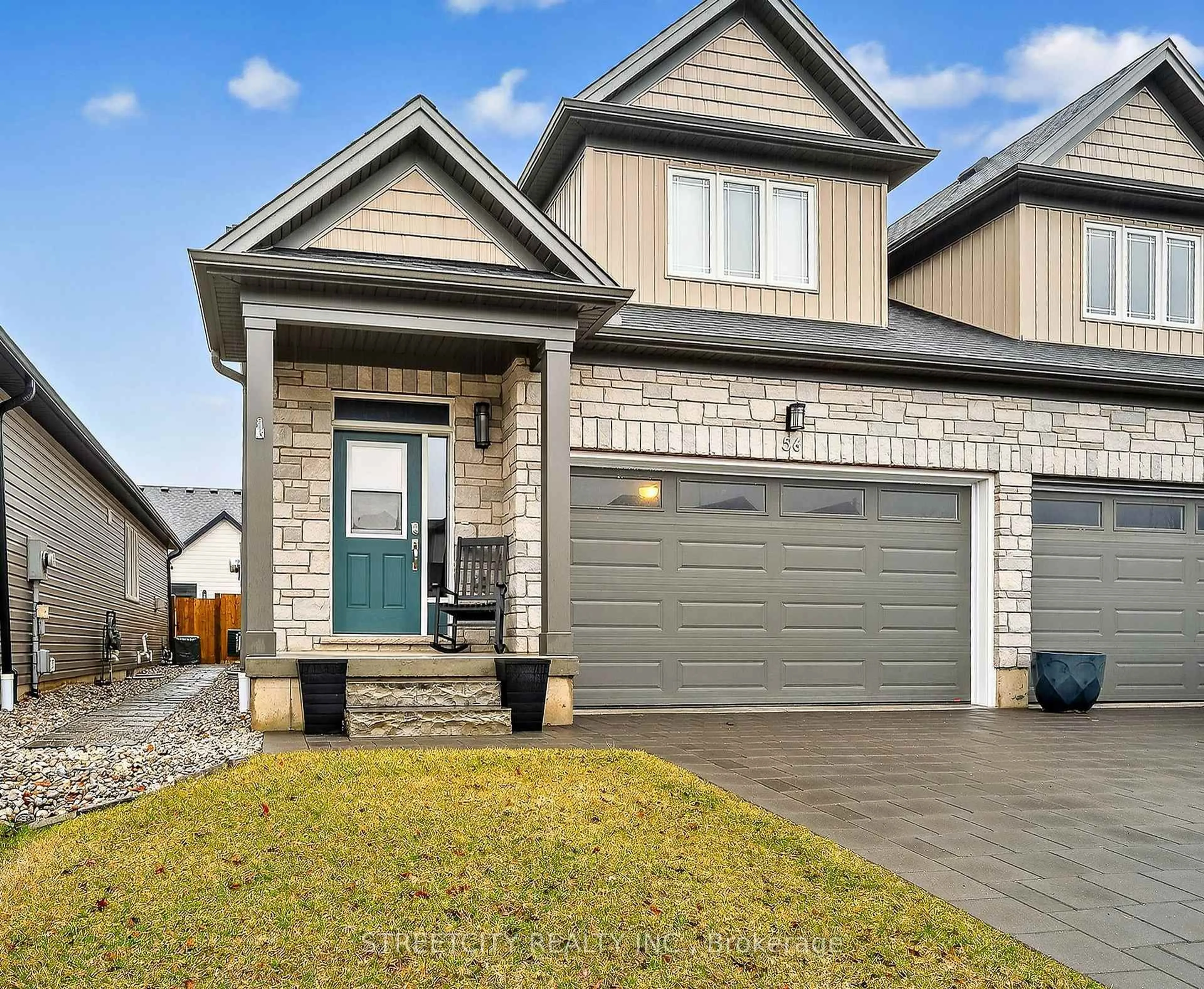 Home with brick exterior material, street for 56 Compress Tr, Central Elgin Ontario L5G 4T8