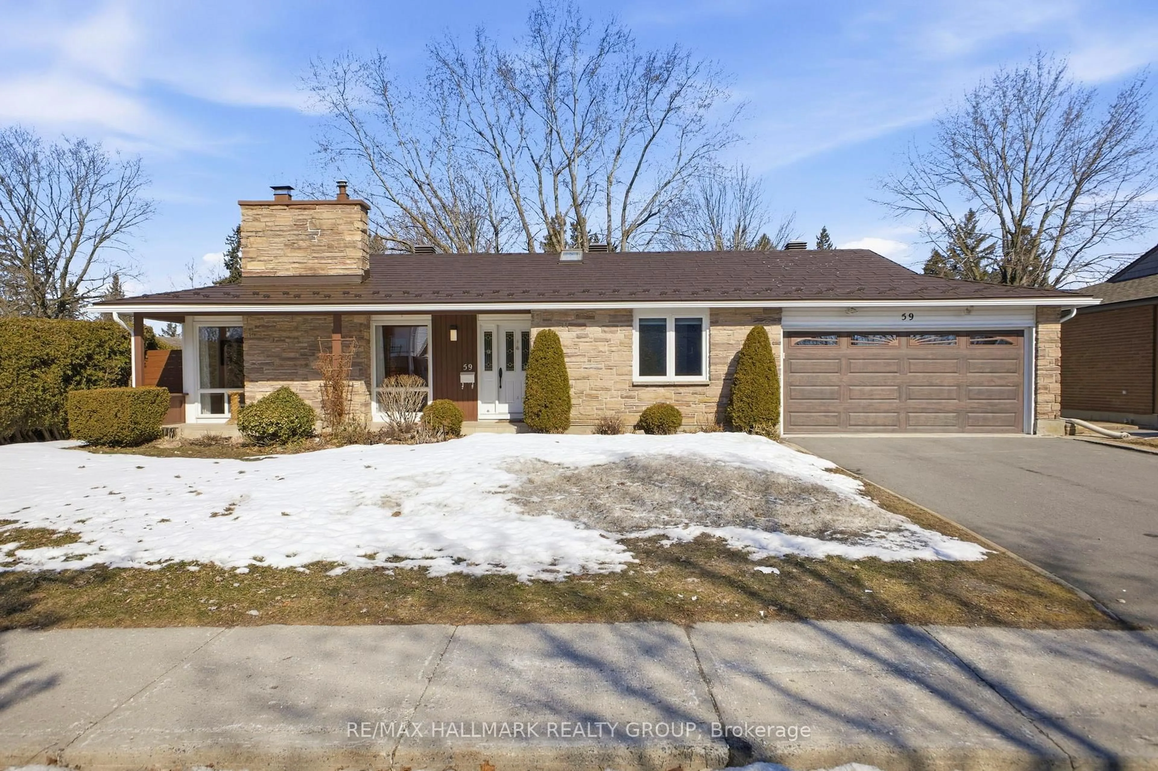 Home with brick exterior material, street for 59 Ashgrove Cres, Ottawa Ontario K2G 0S8