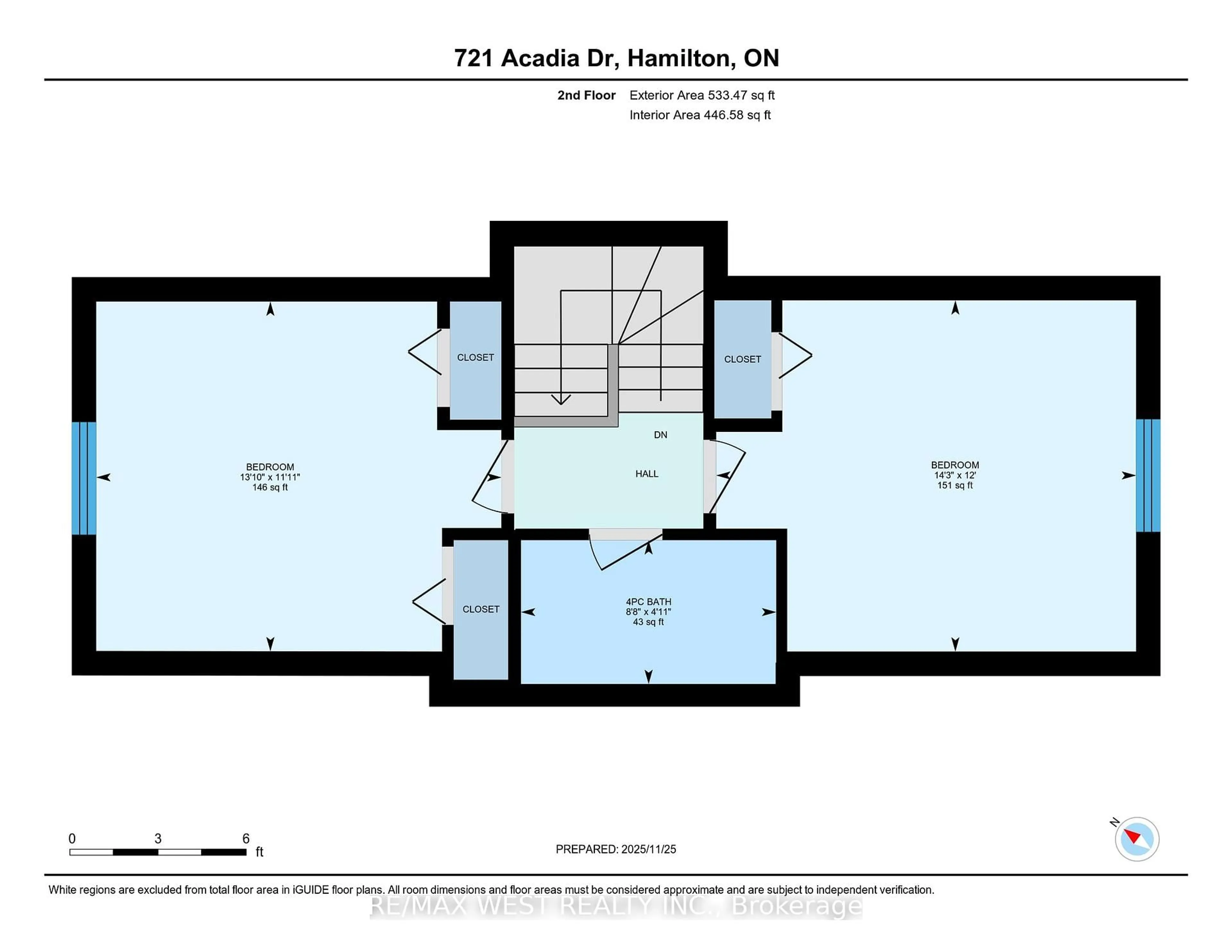 Floor plan for 721 Acadia Dr, Hamilton Ontario L8W 3V2