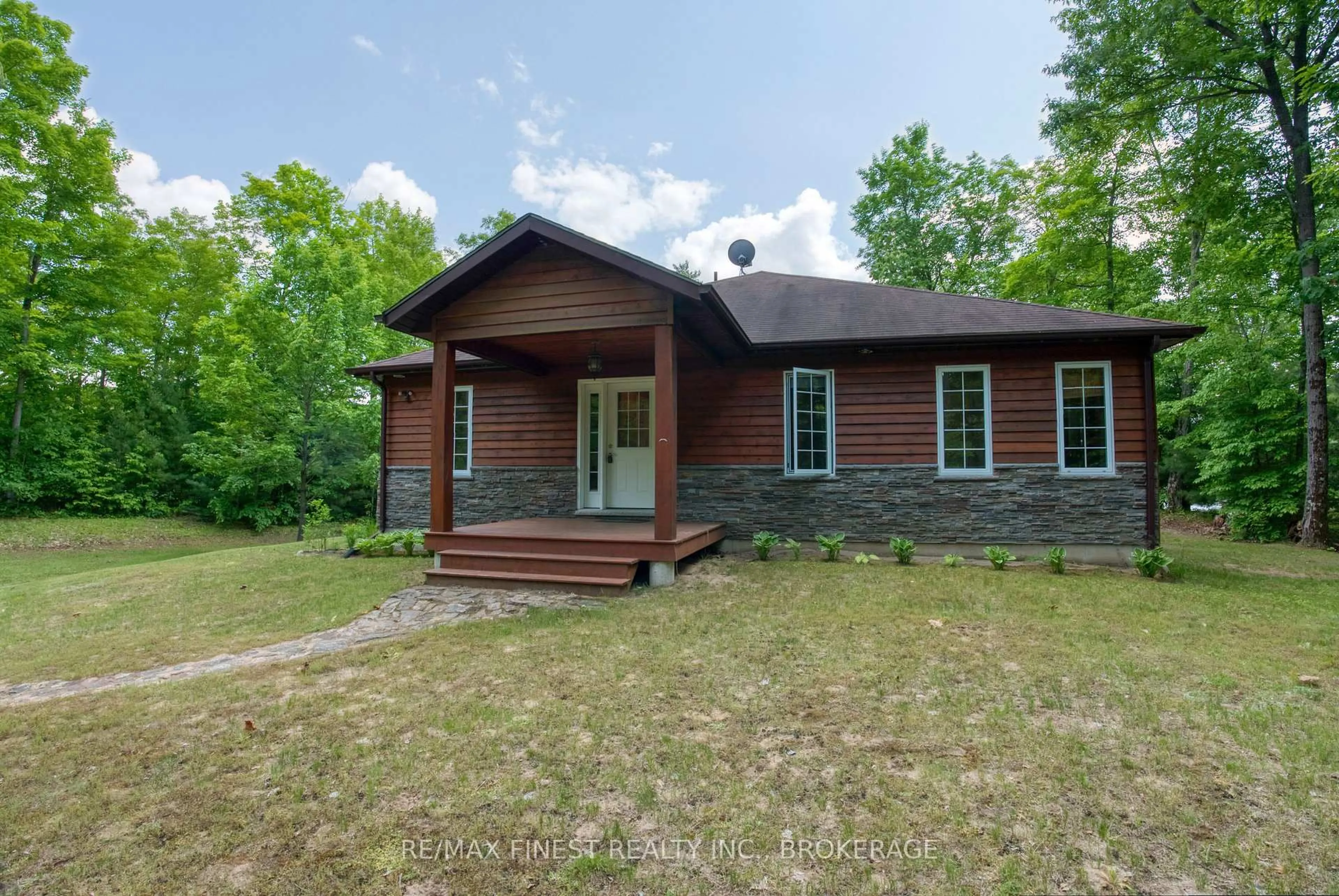 A pic from outside/outdoor area/front of a property/back of a property/a pic from drone, building for 855A Crow Lake Rd, Maberly Ontario K0H 2B0