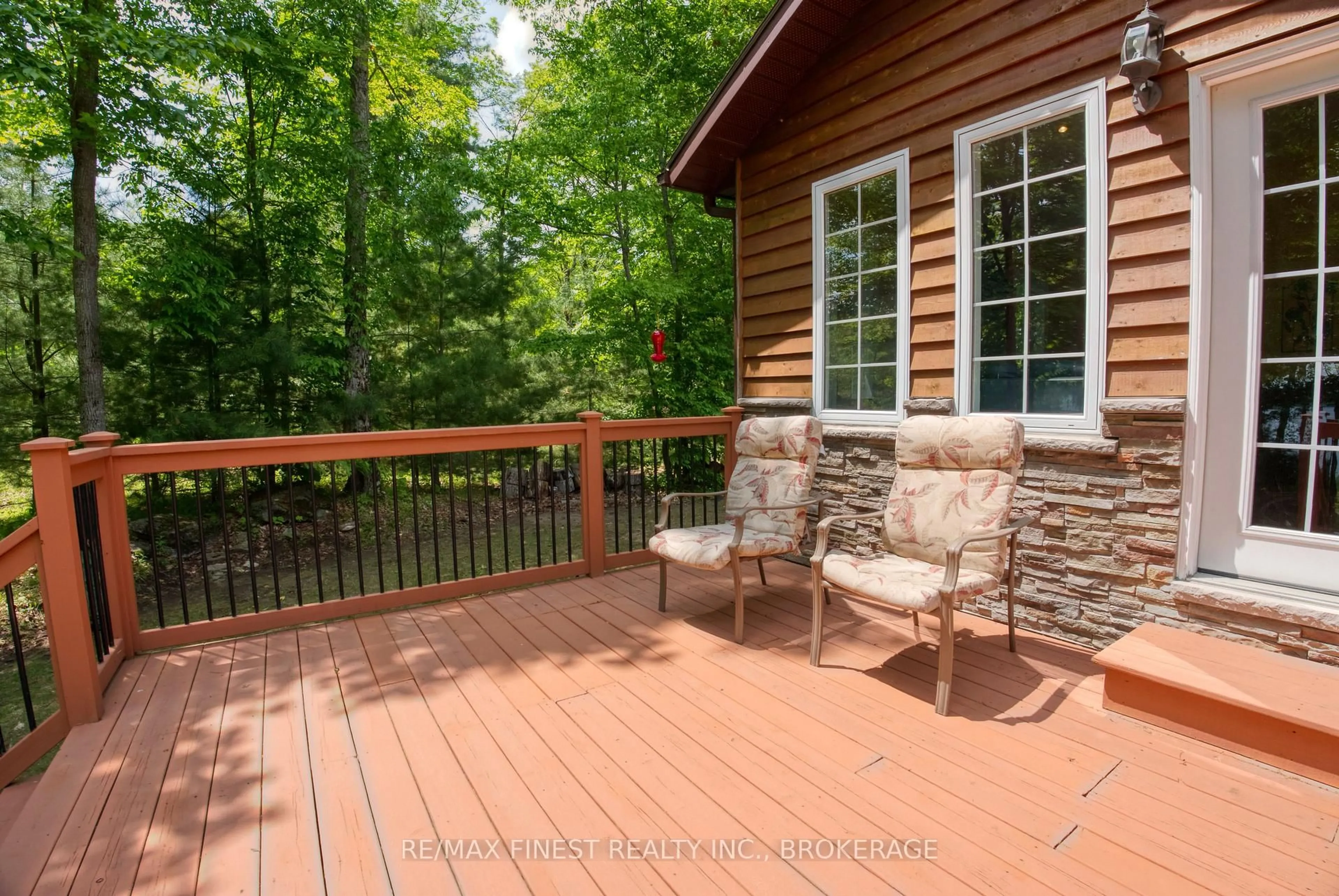Patio, forest/trees view for 855A Crow Lake Rd, Maberly Ontario K0H 2B0