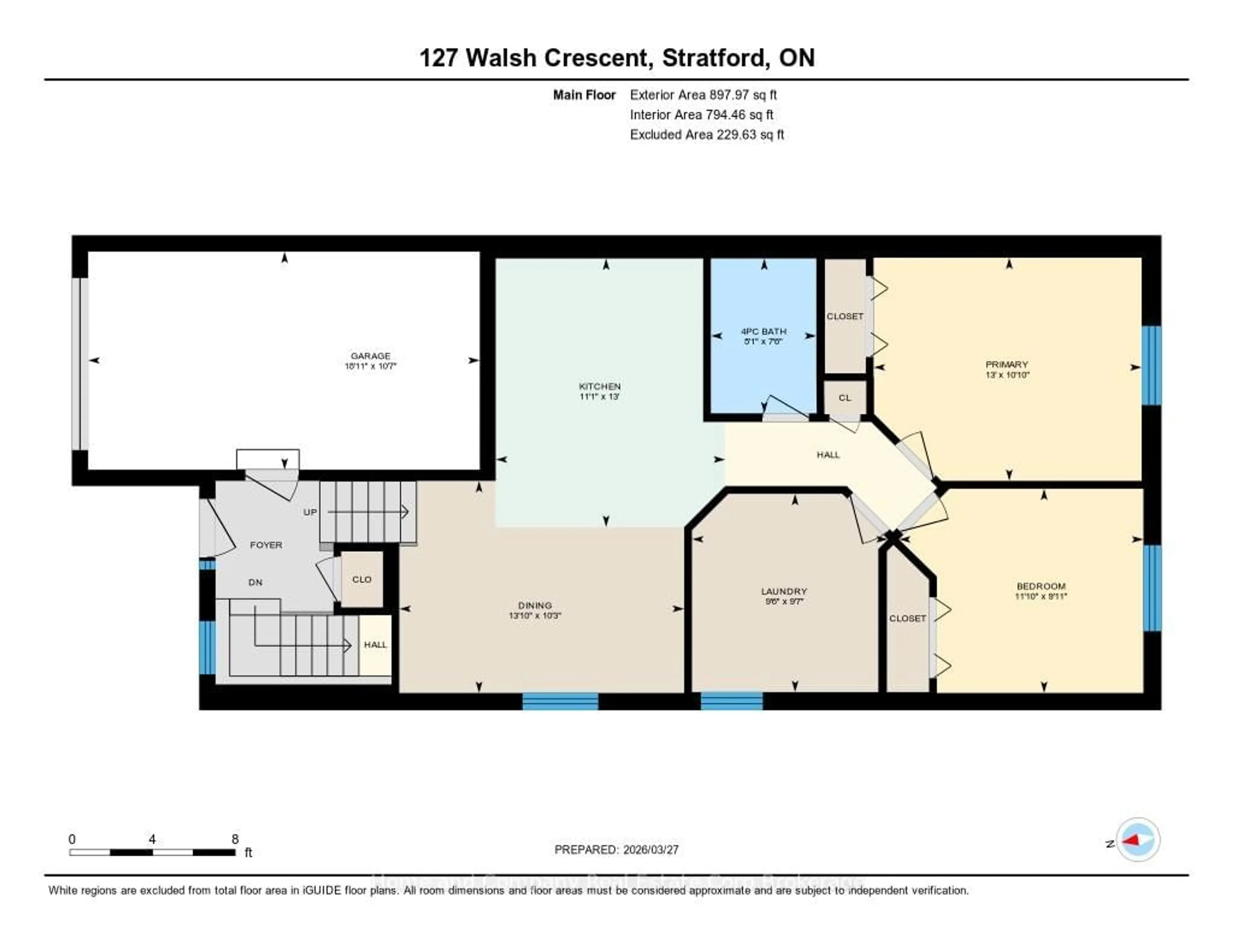 Floor plan for 127 Walsh Cres, Stratford Ontario N5A 7X7