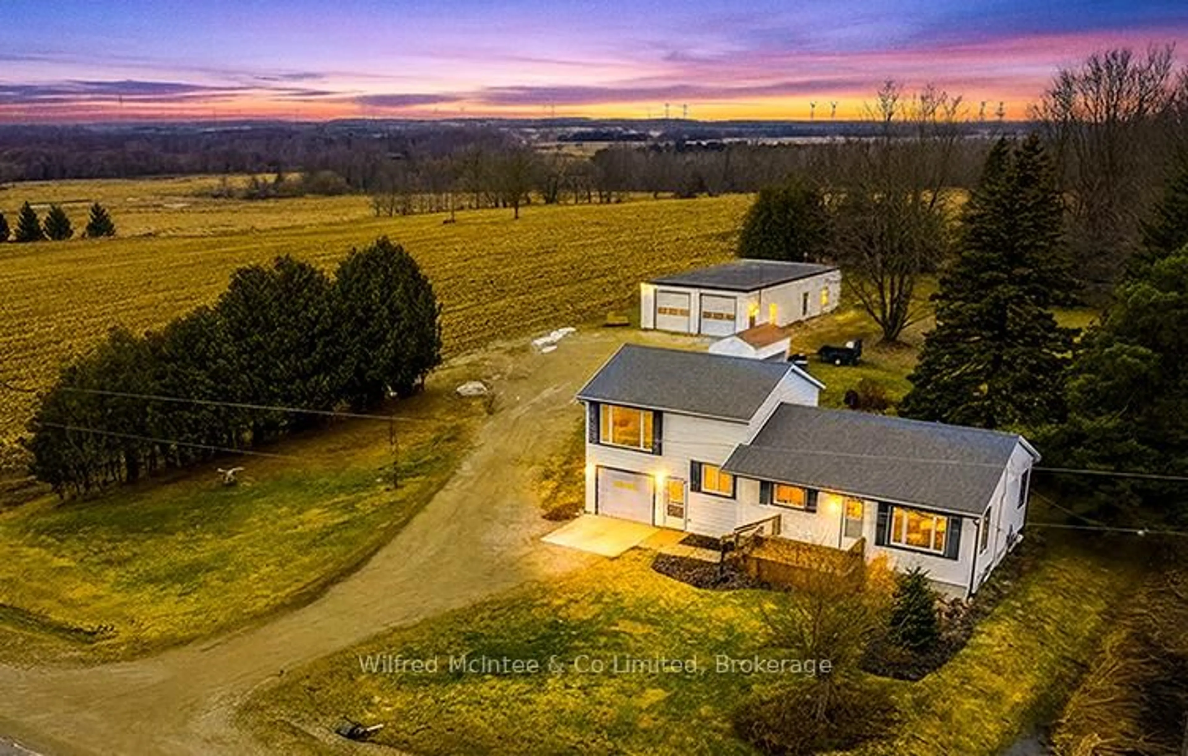 A pic from outside/outdoor area/front of a property/back of a property/a pic from drone, water/lake/river/ocean view for 401395 GREY RD 4, West Grey Ontario N4N 3B8