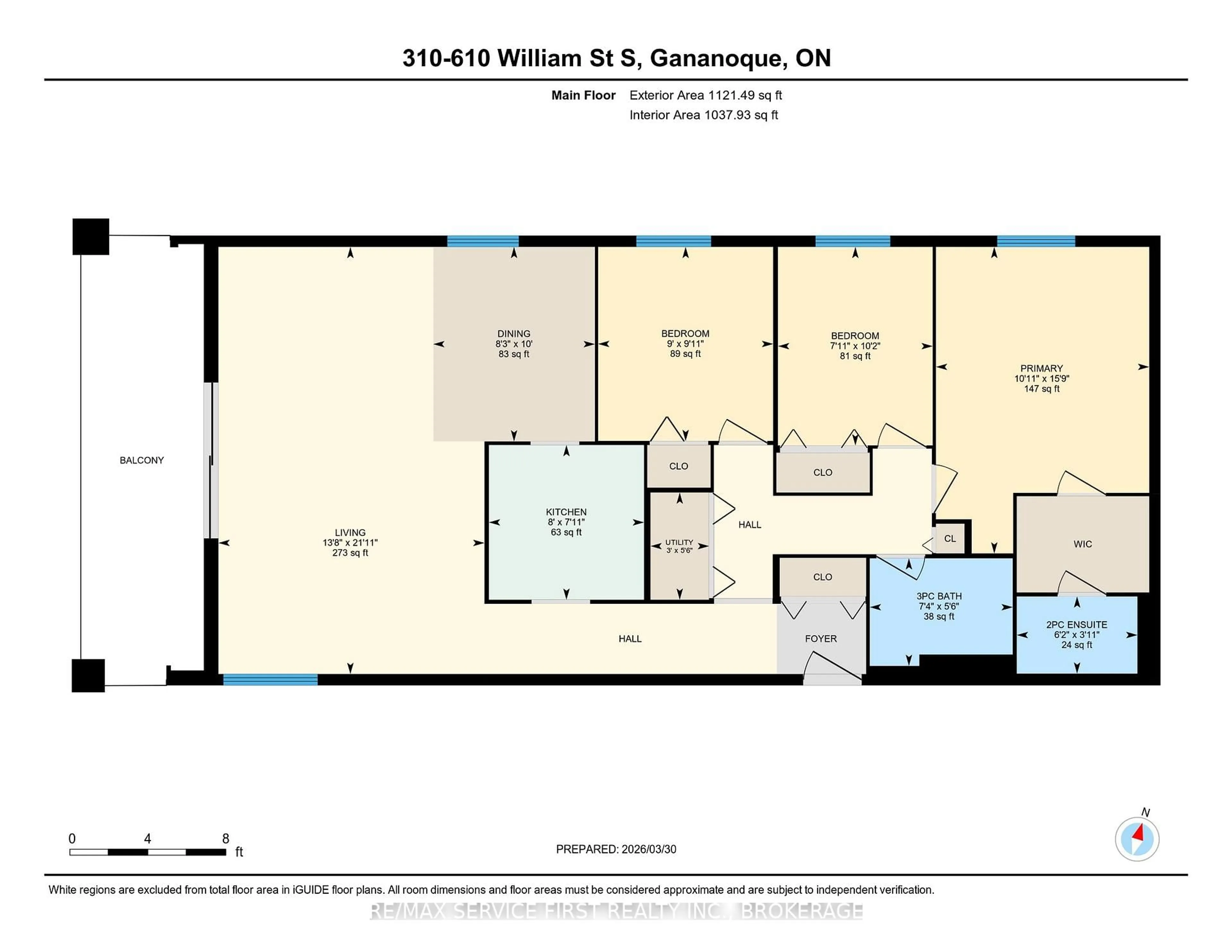 Floor plan for 610 William St #301, Gananoque Ontario K7G 3A4