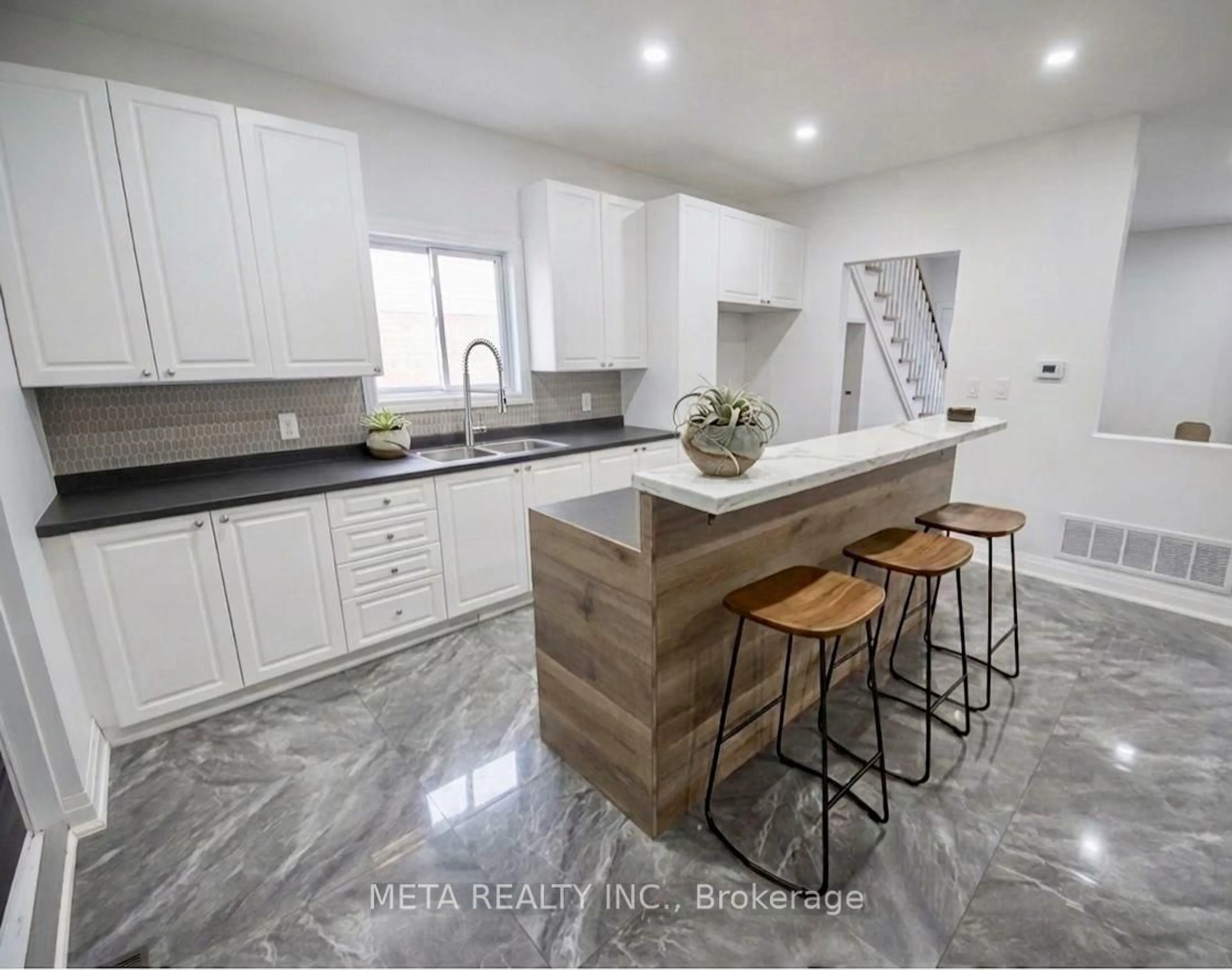 Contemporary kitchen, ceramic/tile floor for 636 Union St, Peterborough Ontario K9H 3V5