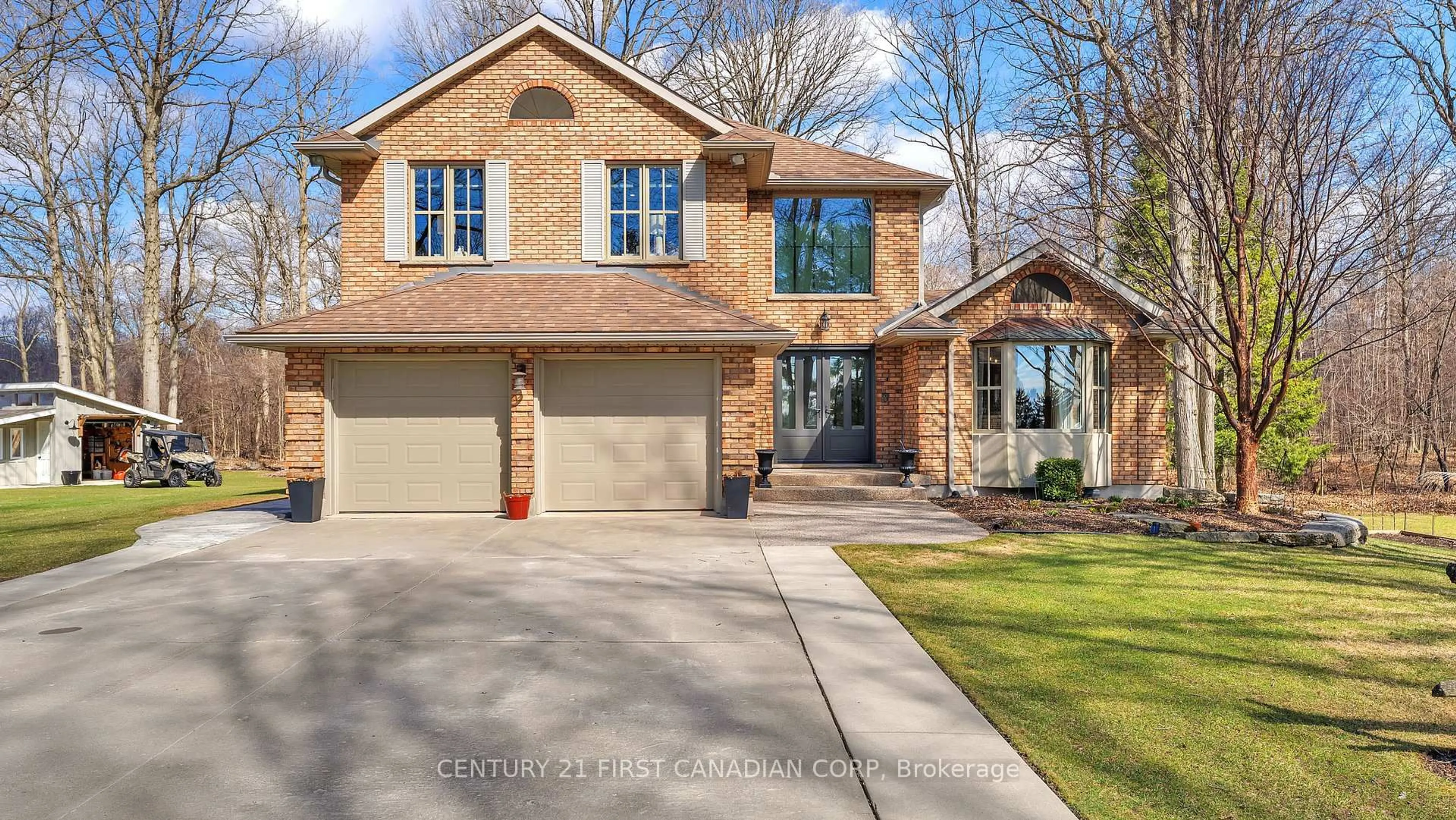 Home with brick exterior material, street for 7056 Cook Rd, Middlesex Centre Ontario N6P 1P3