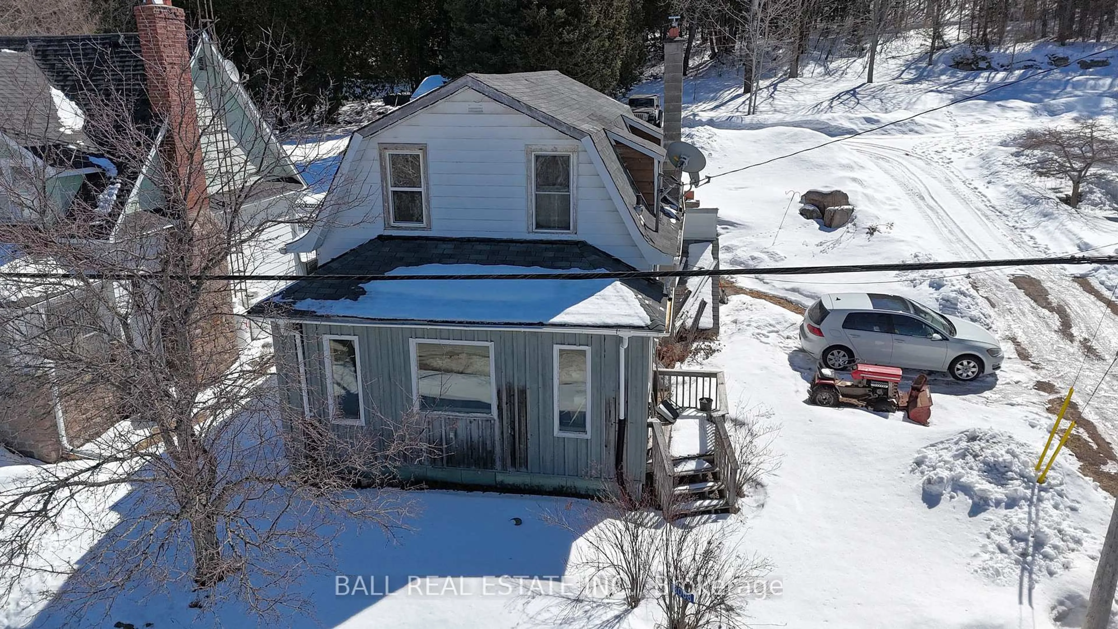 A pic from outside/outdoor area/front of a property/back of a property/a pic from drone, unknown for 13068 County Road 503, Highlands East Ontario K0L 2Y0