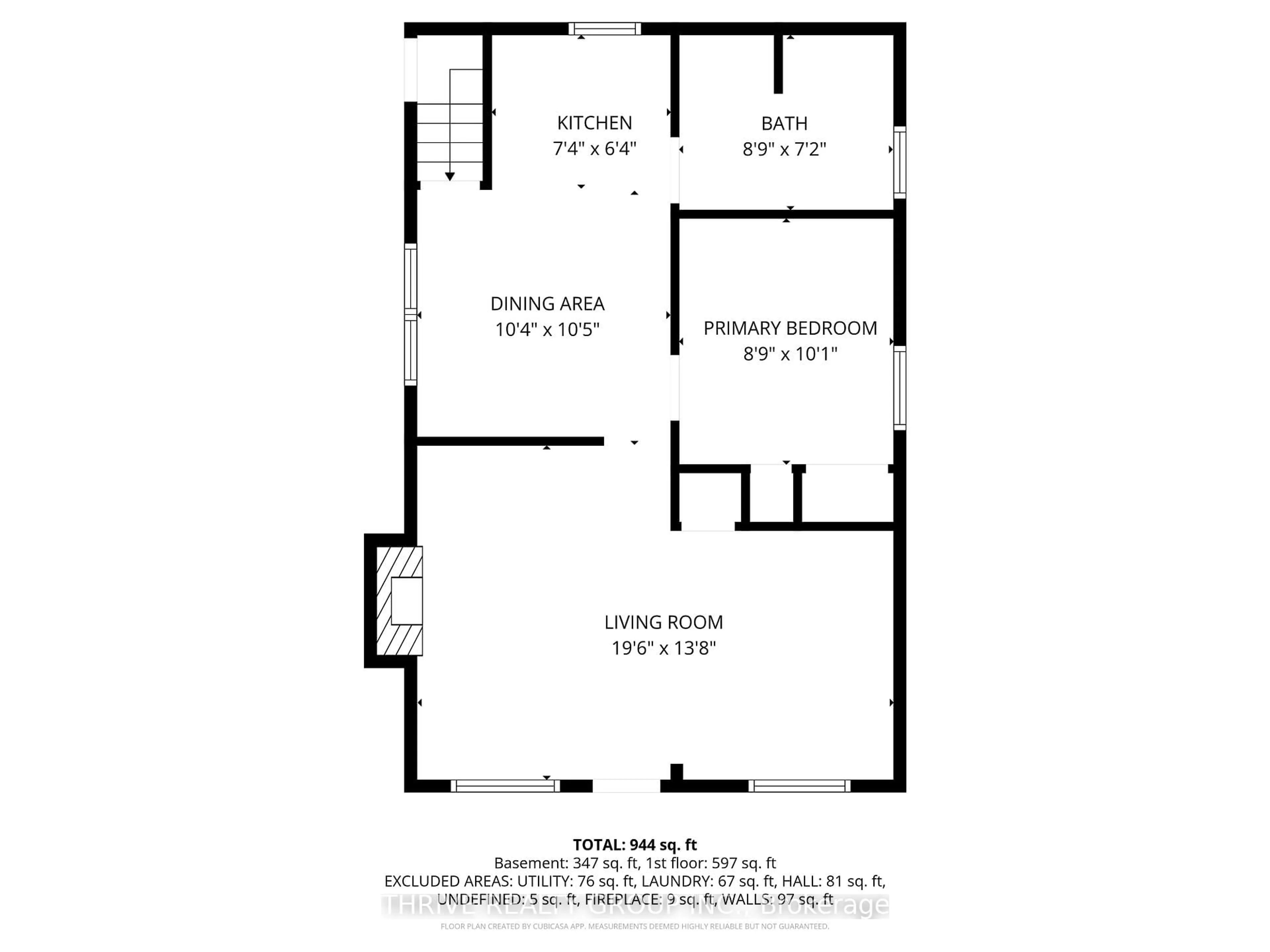 Floor plan for 123 Thornton Ave, London East Ontario N5Y 2Y6