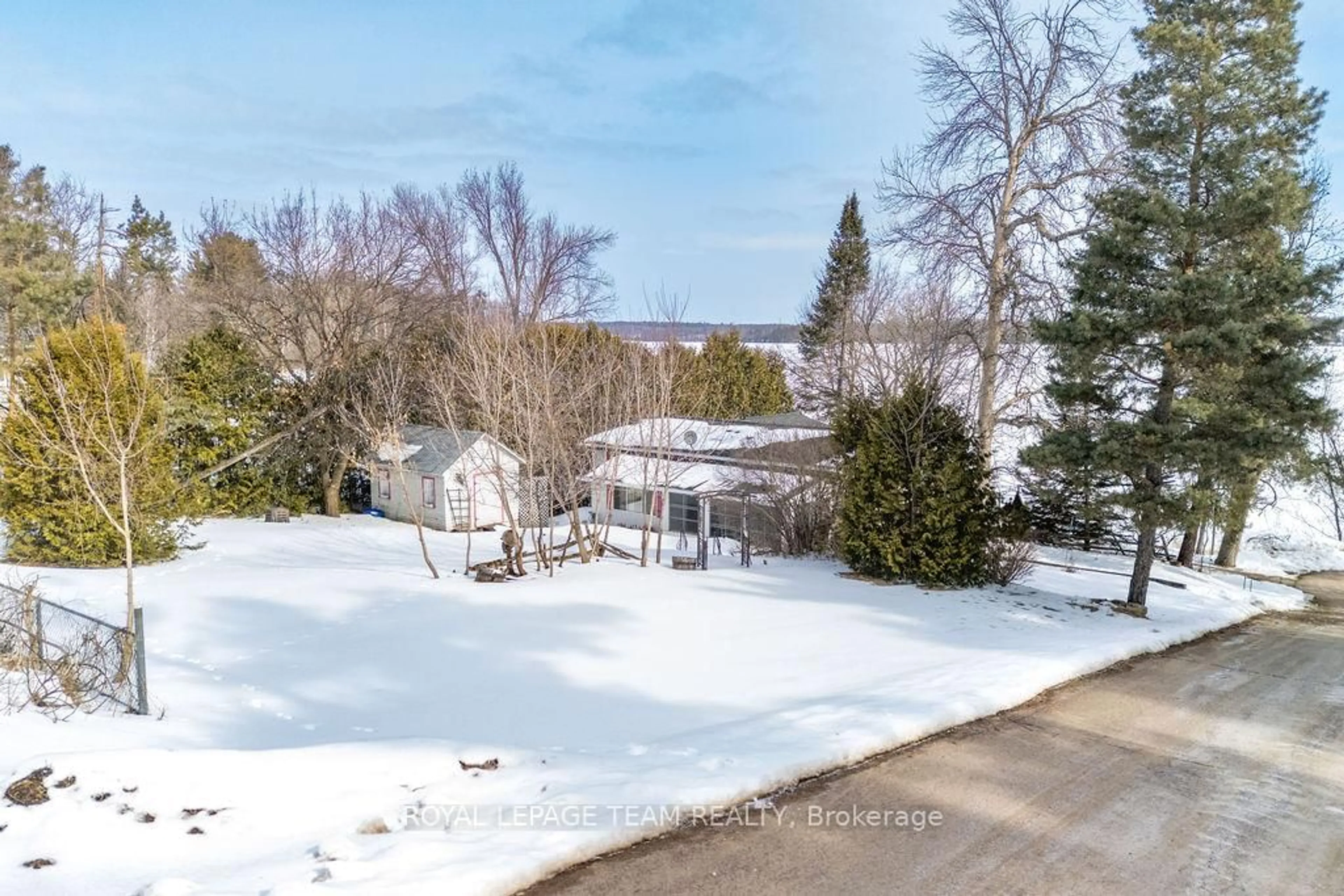 A pic from outside/outdoor area/front of a property/back of a property/a pic from drone, water/lake/river/ocean view for 2 Cowley St, Cobden Ontario K0J 1K0