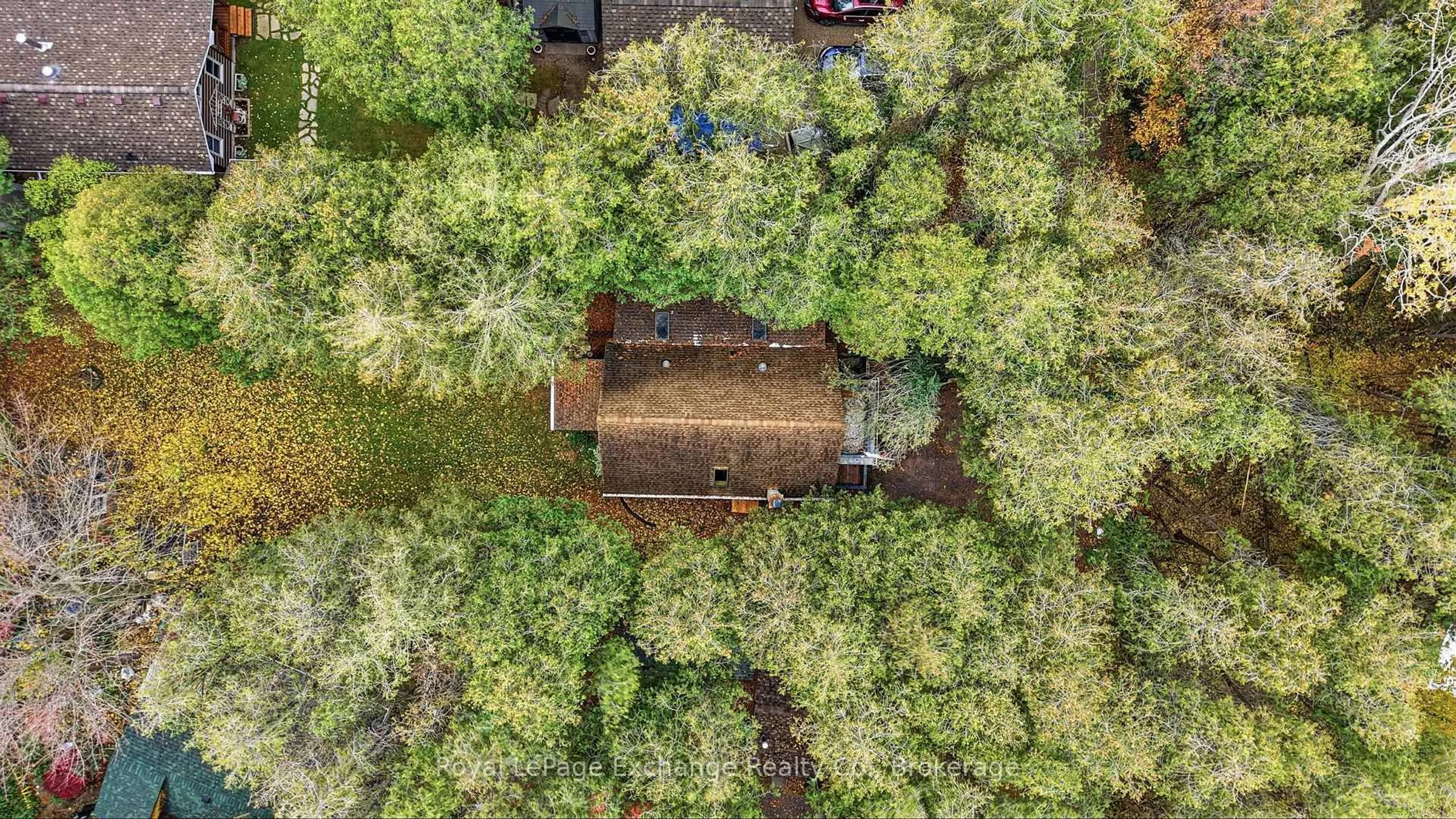 A pic from outside/outdoor area/front of a property/back of a property/a pic from drone, forest/trees view for 105 Stratford St, Huron-Kinloss Ontario N2Z 2X3