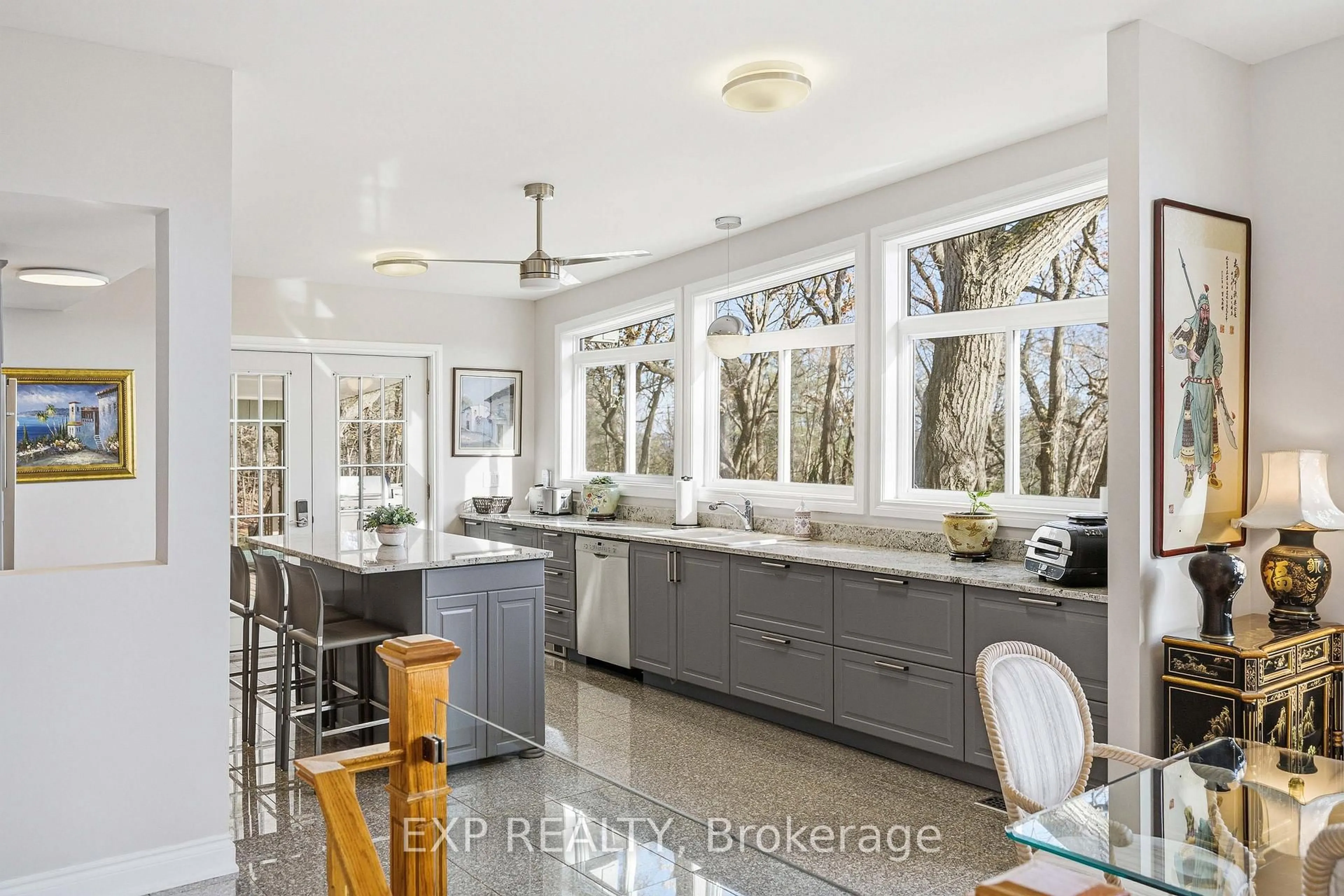 Contemporary kitchen, ceramic/tile floor for 3 Larue Mills Rd, Leeds and the Thousand Islands Ontario K0E 1R0