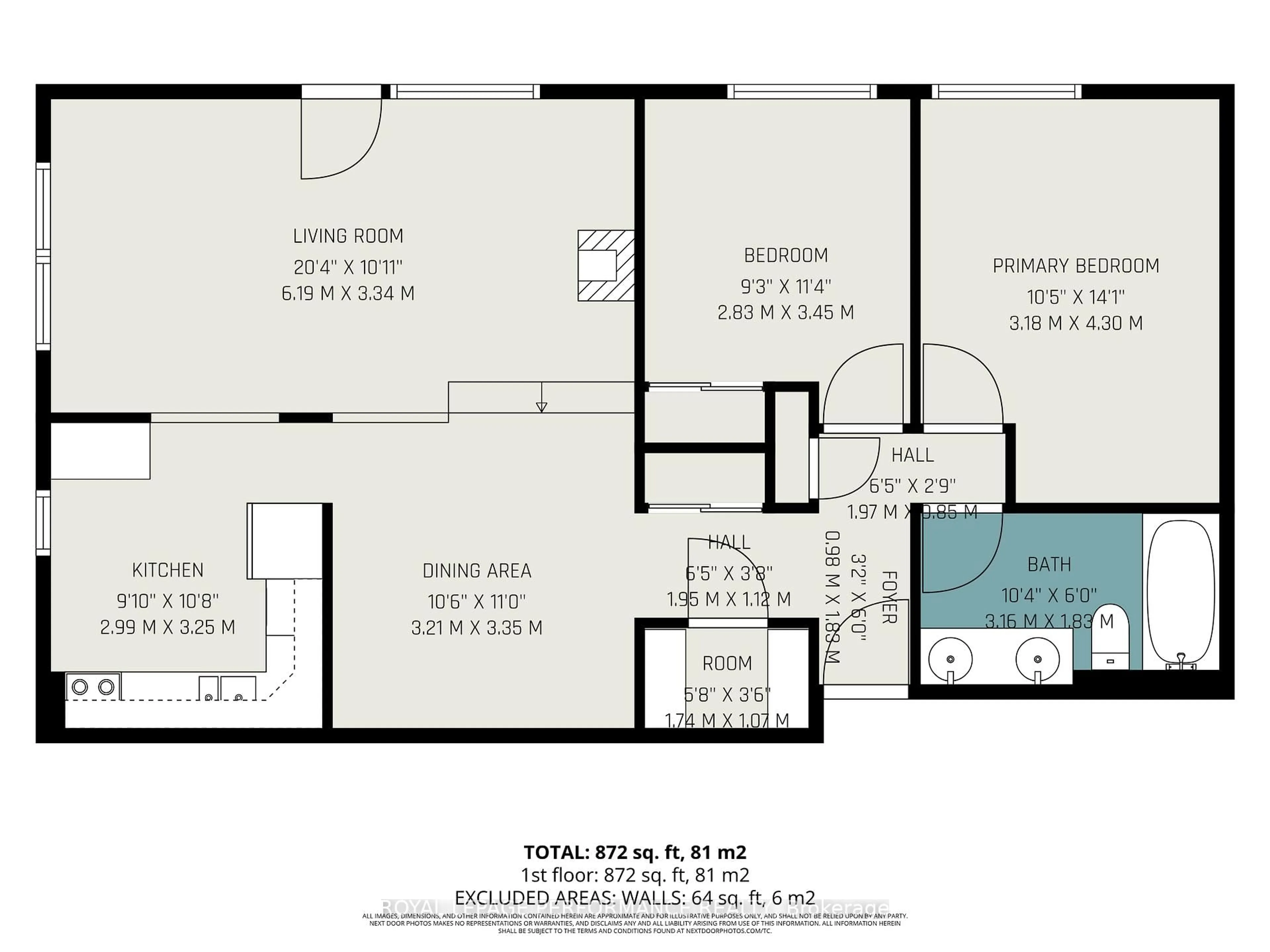 Floor plan for 915 Elmsmere Rd #715, Ottawa Ontario K1J 8H8