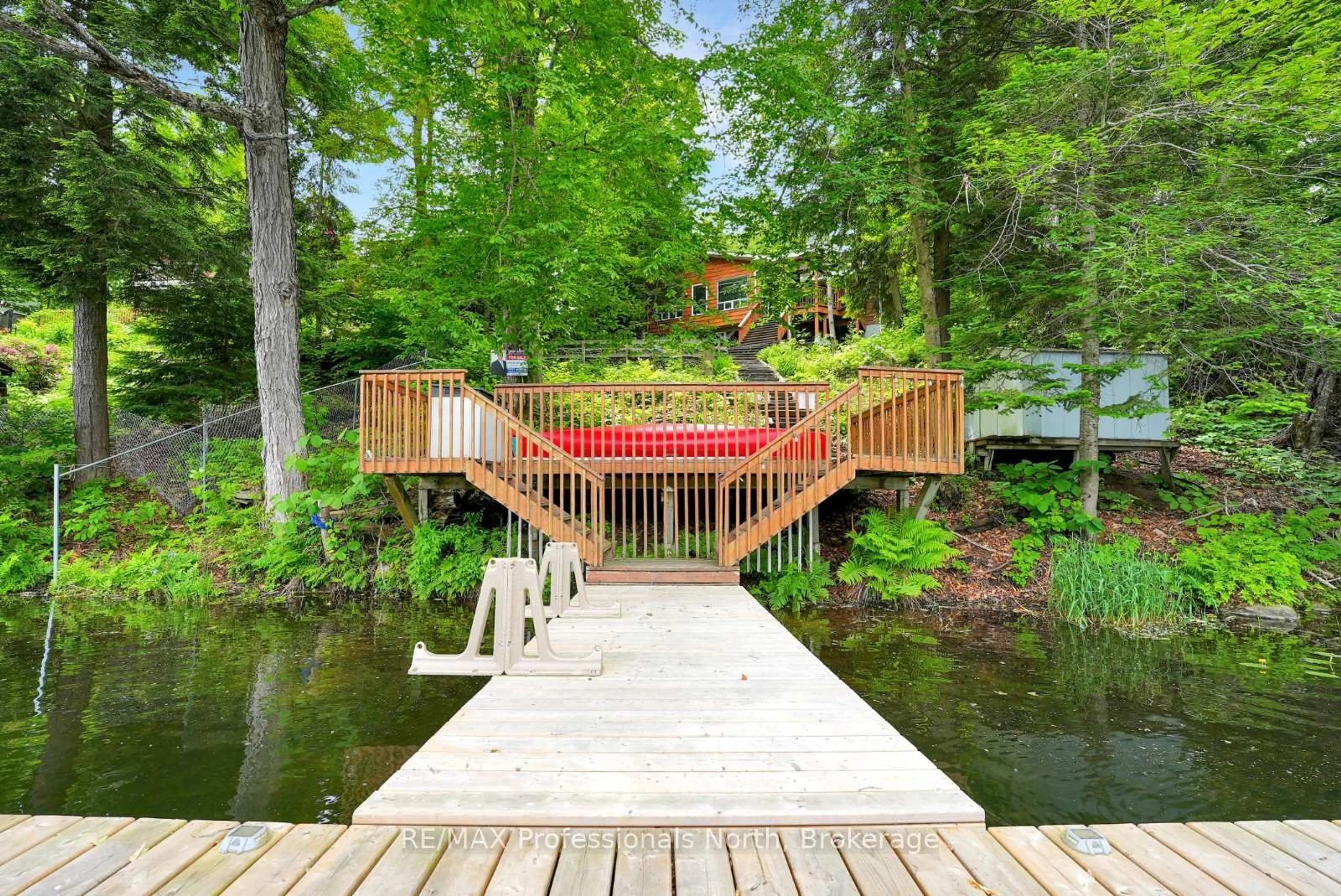 Patio, water/lake/river/ocean view for 1039 Mink Rd, Dysart et al Ontario K0M 1S0