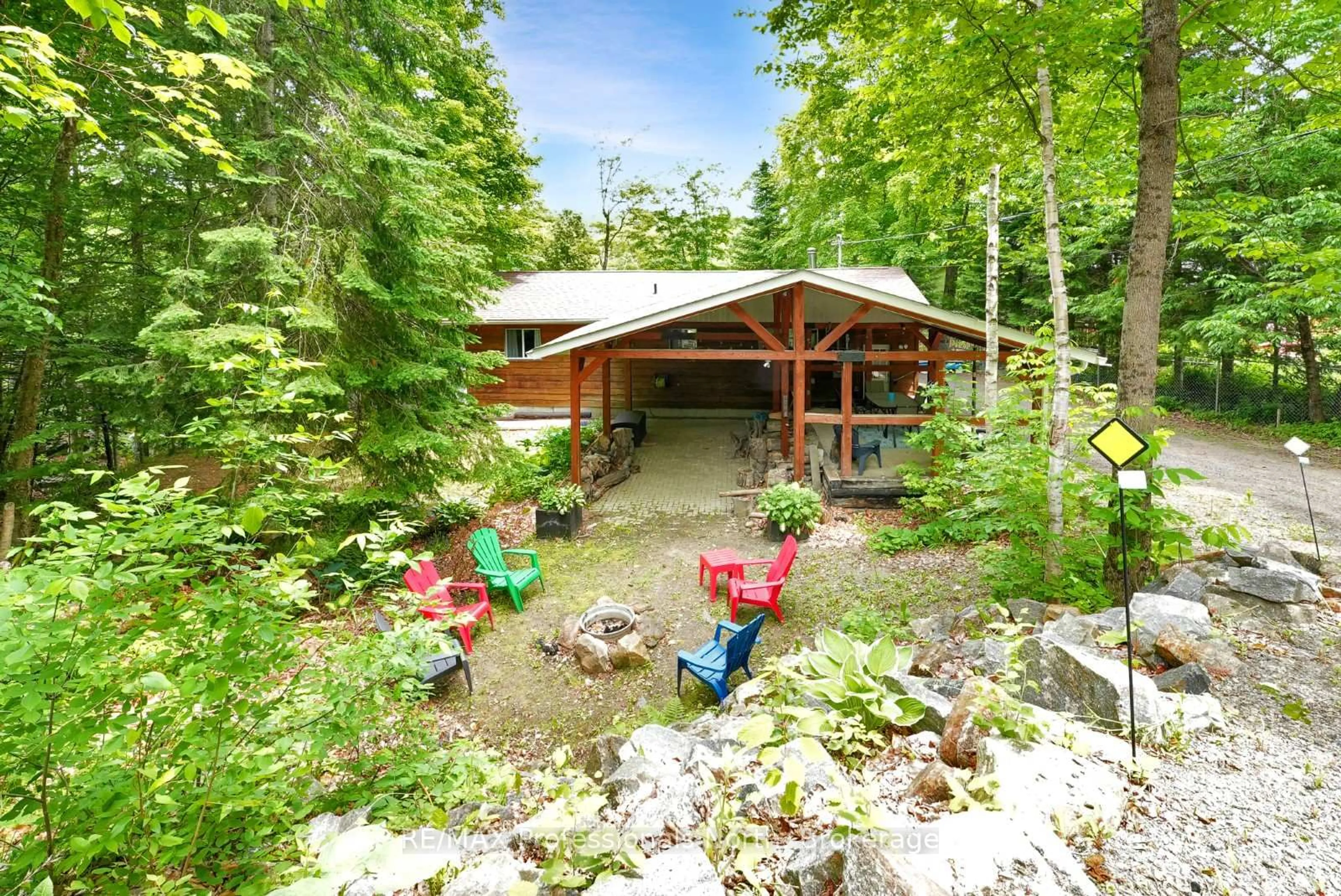 Patio, forest/trees view for 1039 Mink Rd, Dysart et al Ontario K0M 1S0