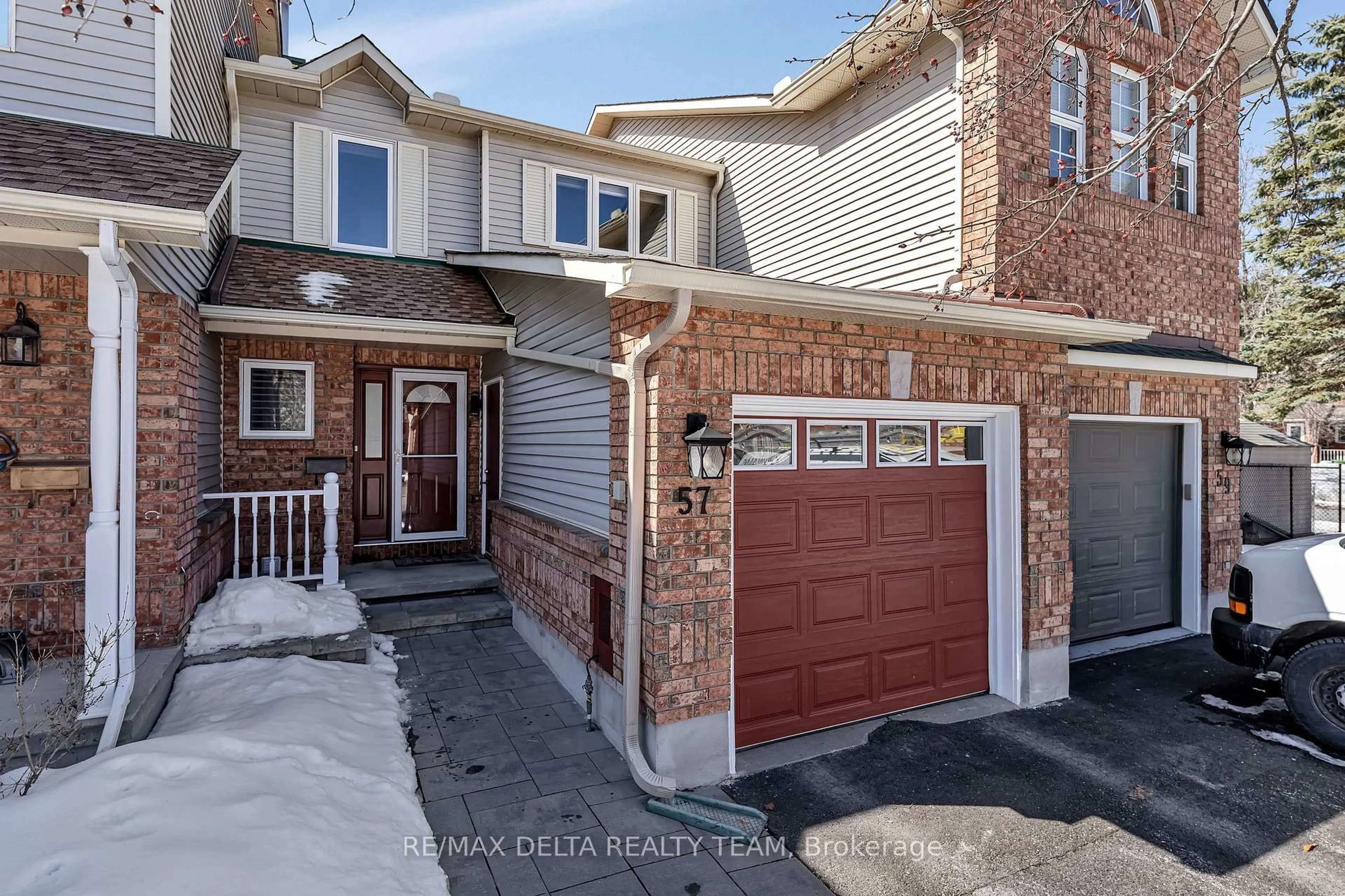 Home with brick exterior material, street for 57 Blackdome Cres, Ottawa Ontario K2T 1B1