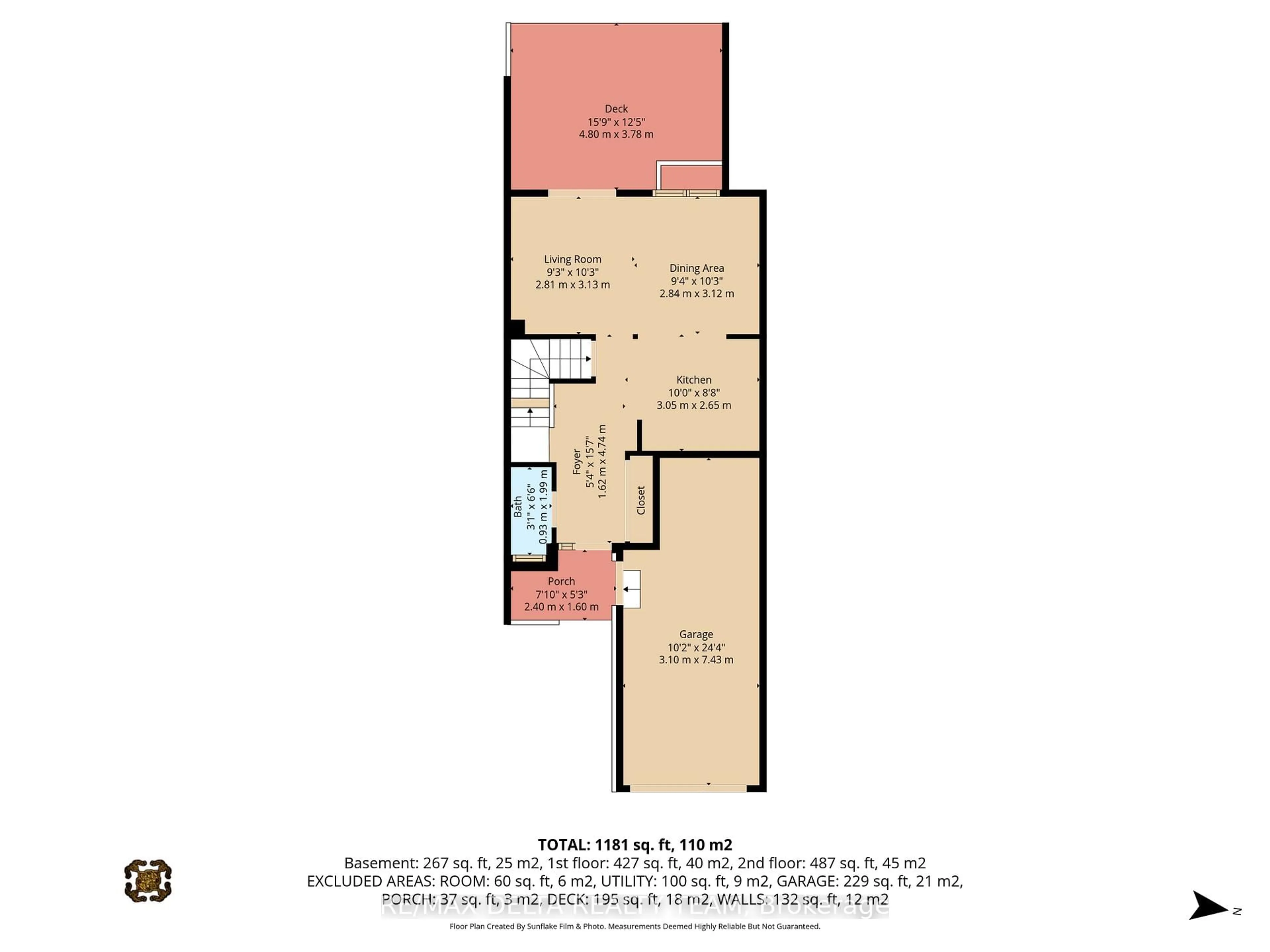 Floor plan for 57 Blackdome Cres, Ottawa Ontario K2T 1B1