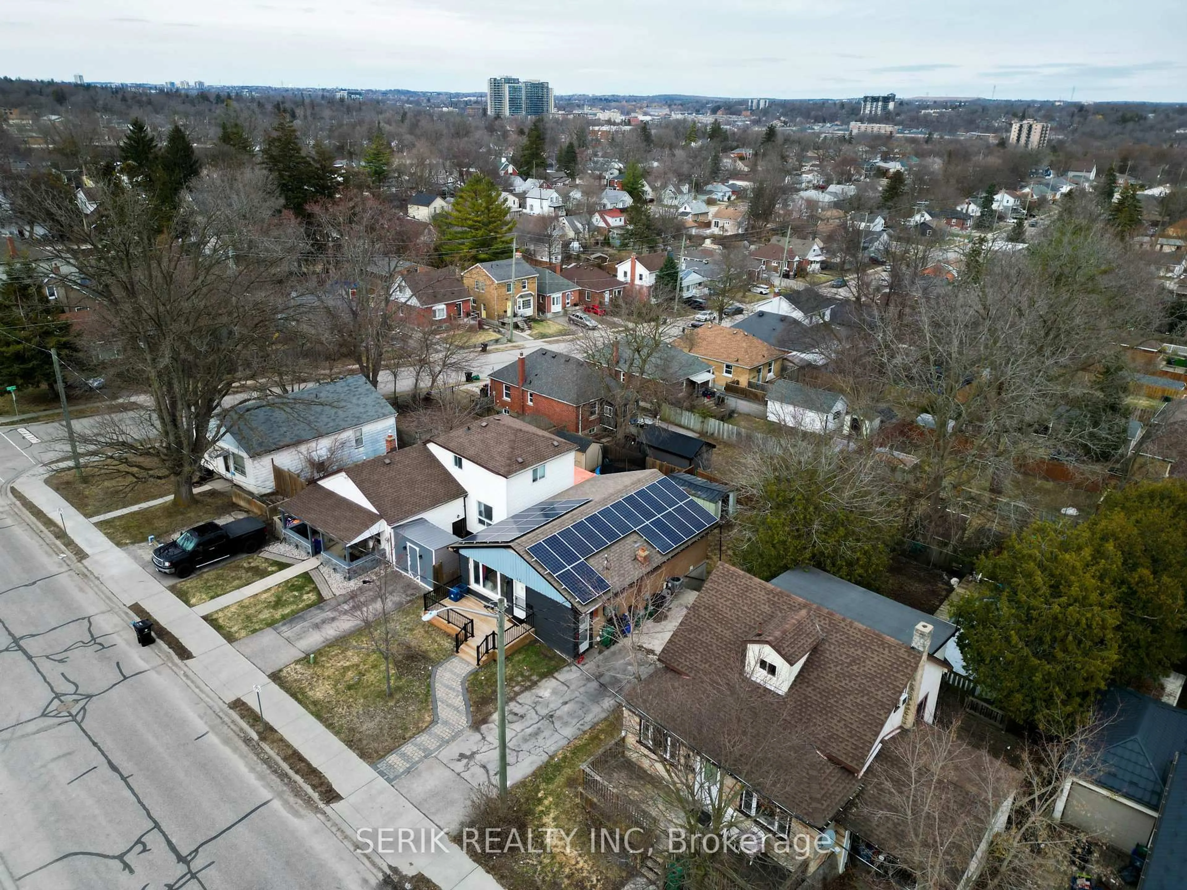 A pic from outside/outdoor area/front of a property/back of a property/a pic from drone, city buildings view from balcony for 15 Borden St, Cambridge Ontario N1S 3N1