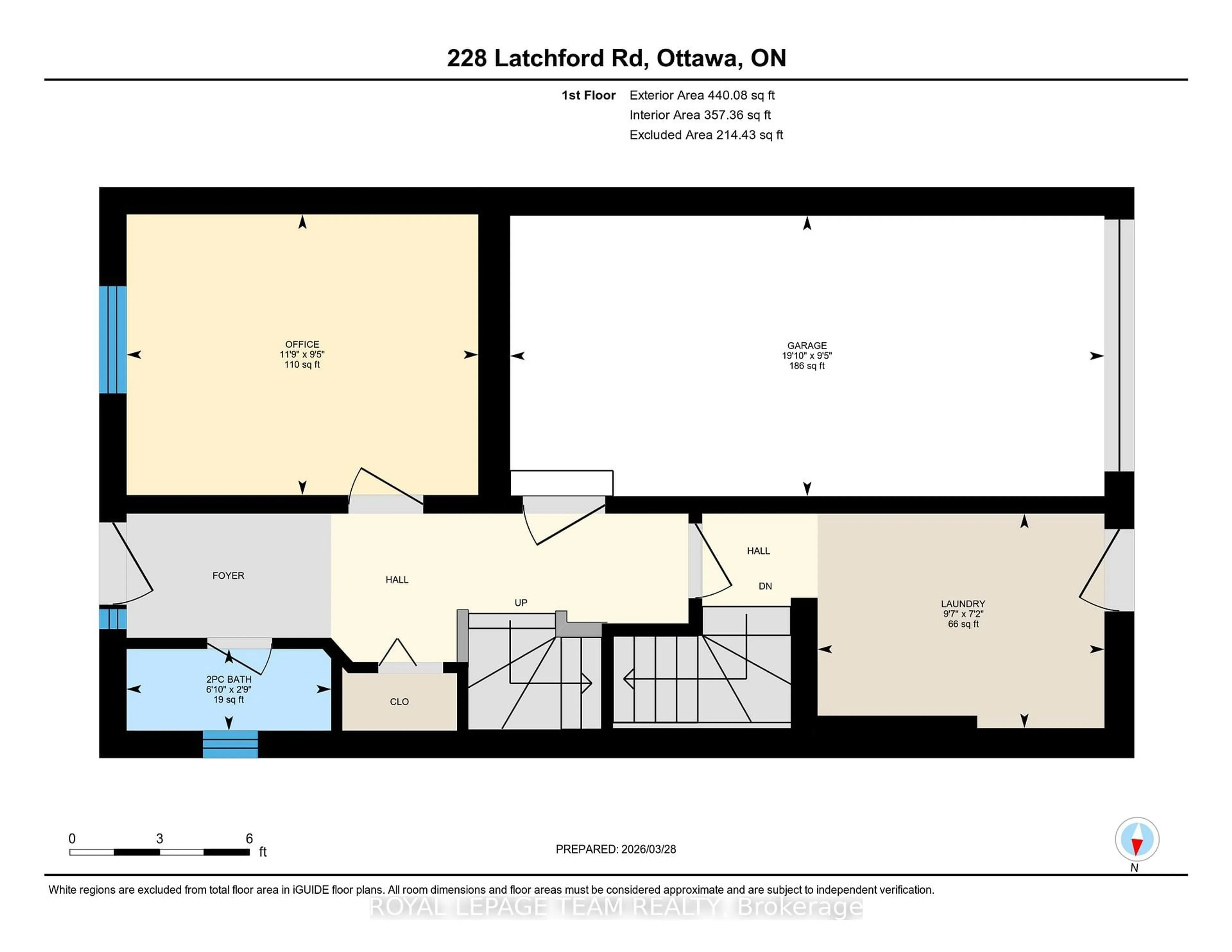Floor plan for 228 Latchford Rd, Ottawa Ontario K1Z 1B9