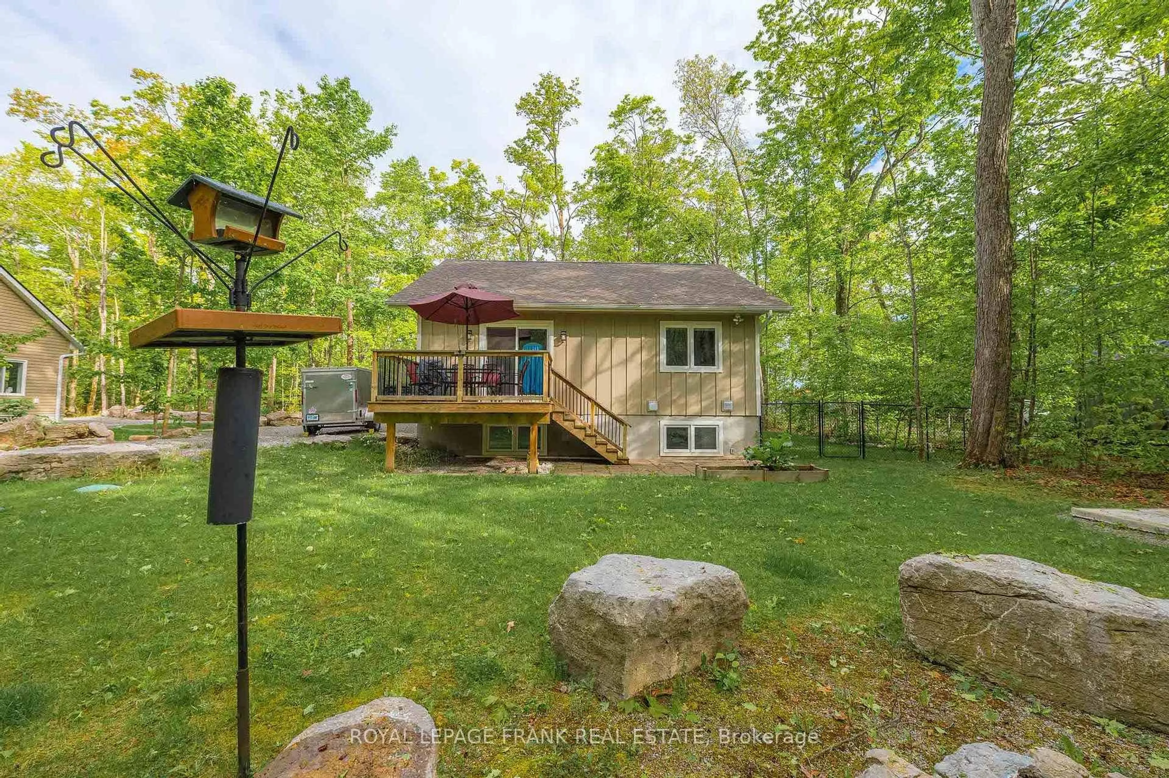 A pic from outside/outdoor area/front of a property/back of a property/a pic from drone, water/lake/river/ocean view for 24 Ted's Lane, Trent Lakes Ontario K0L 1J0