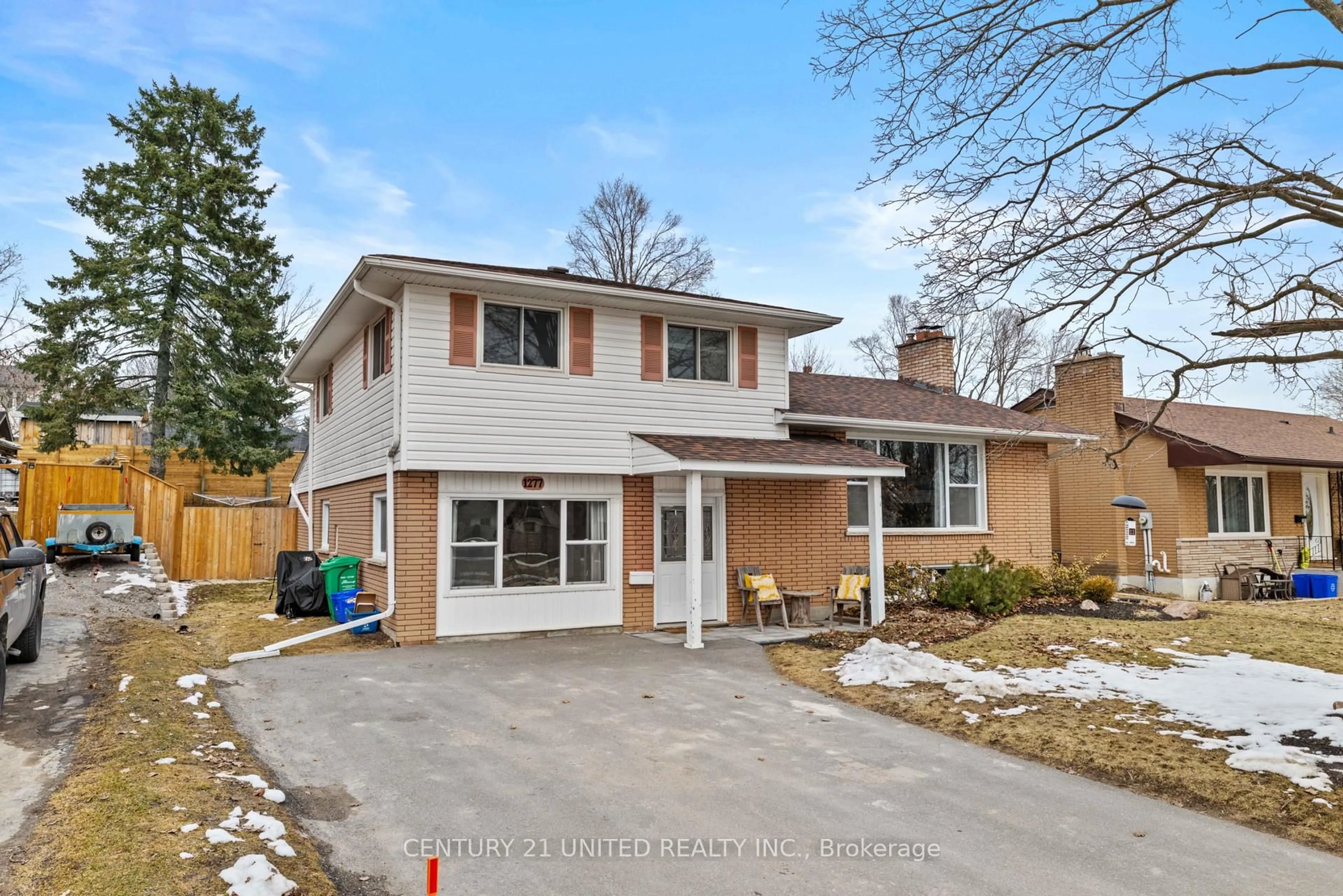 Home with brick exterior material, street for 1277 Olympus Ave, Peterborough Ontario K9H 6V9
