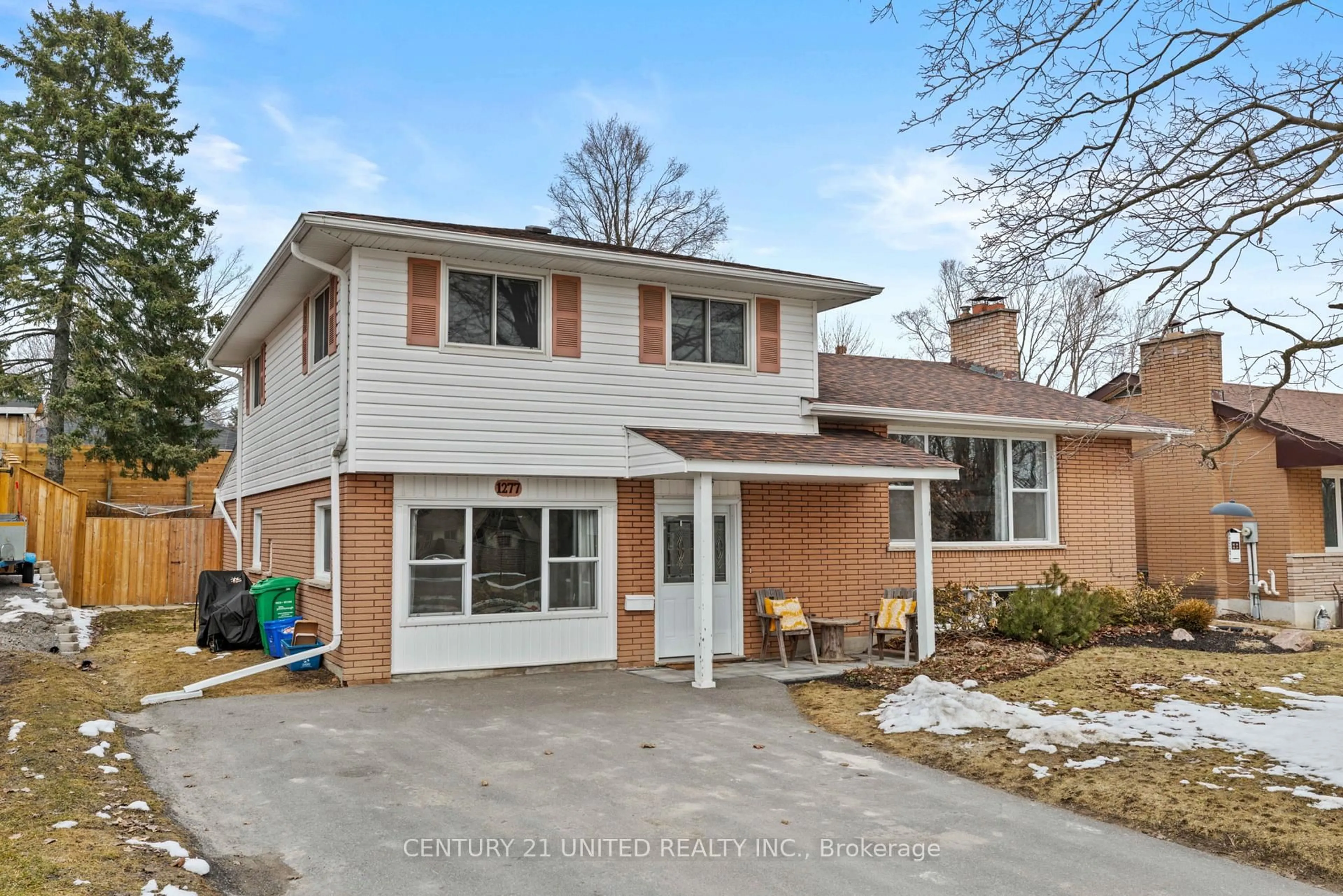 Home with brick exterior material, street for 1277 Olympus Ave, Peterborough Ontario K9H 6V9