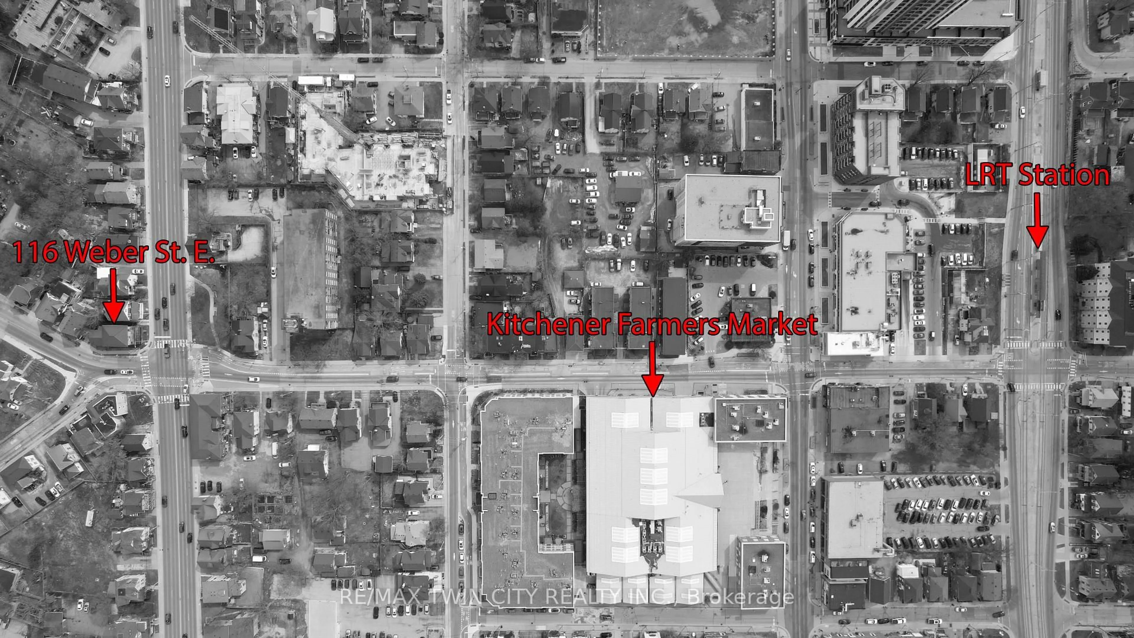 Picture of a map for 116 Weber St, Kitchener Ontario N2H 1C9