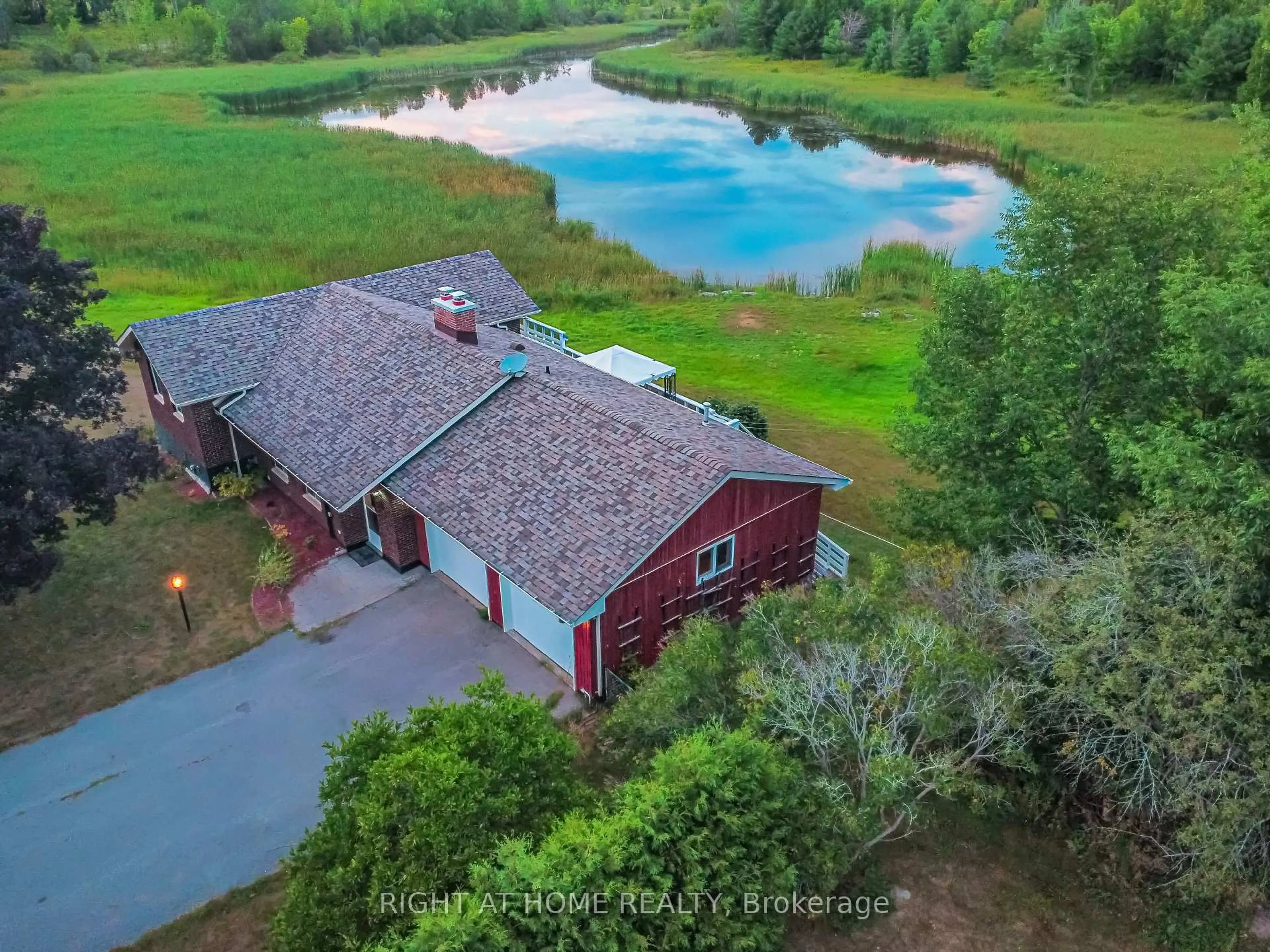 A pic from outside/outdoor area/front of a property/back of a property/a pic from drone, water/lake/river/ocean view for 1 Oak St, Trent Hills Ontario K0L 1L0