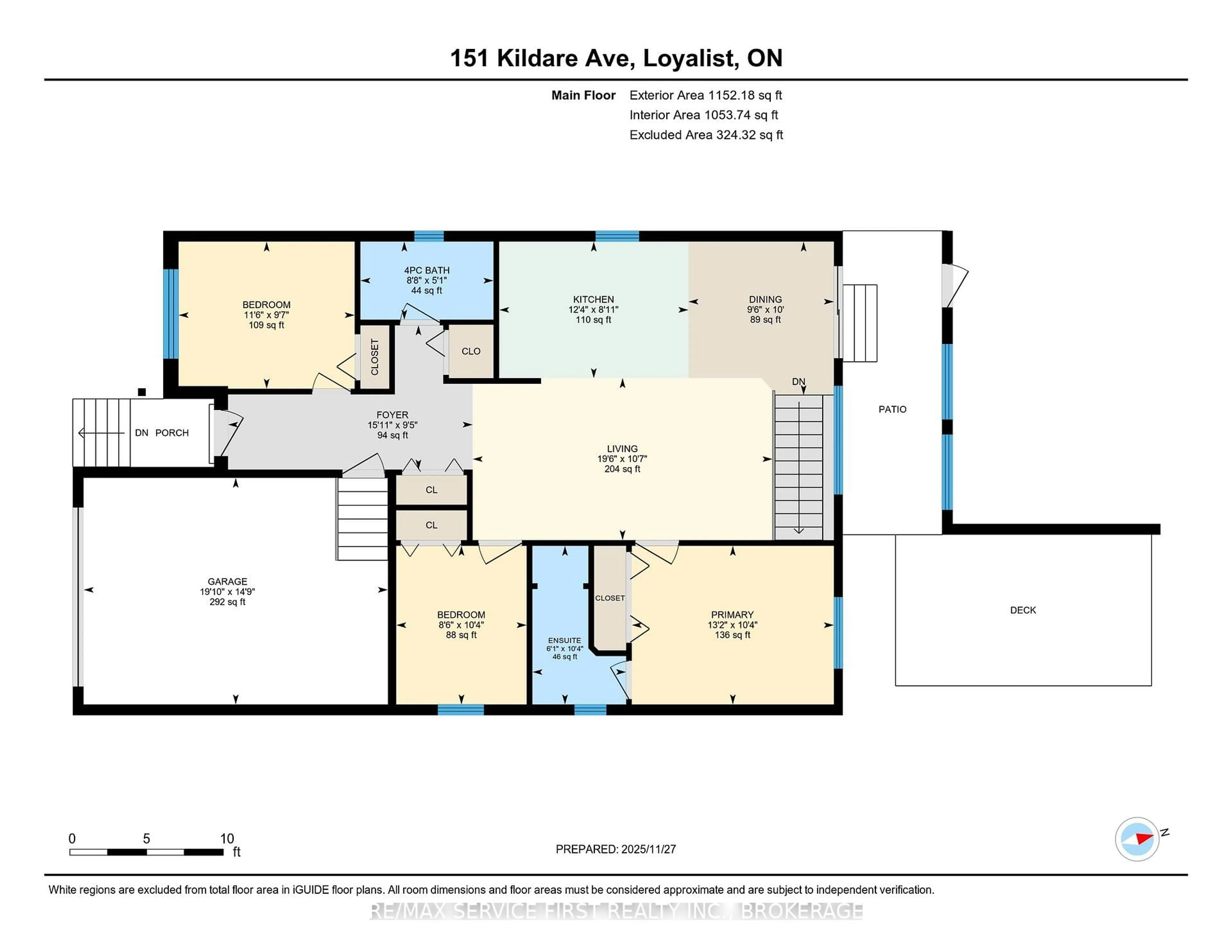 Floor plan for 151 Kildare Ave, Loyalist Ontario K7N 1Z9