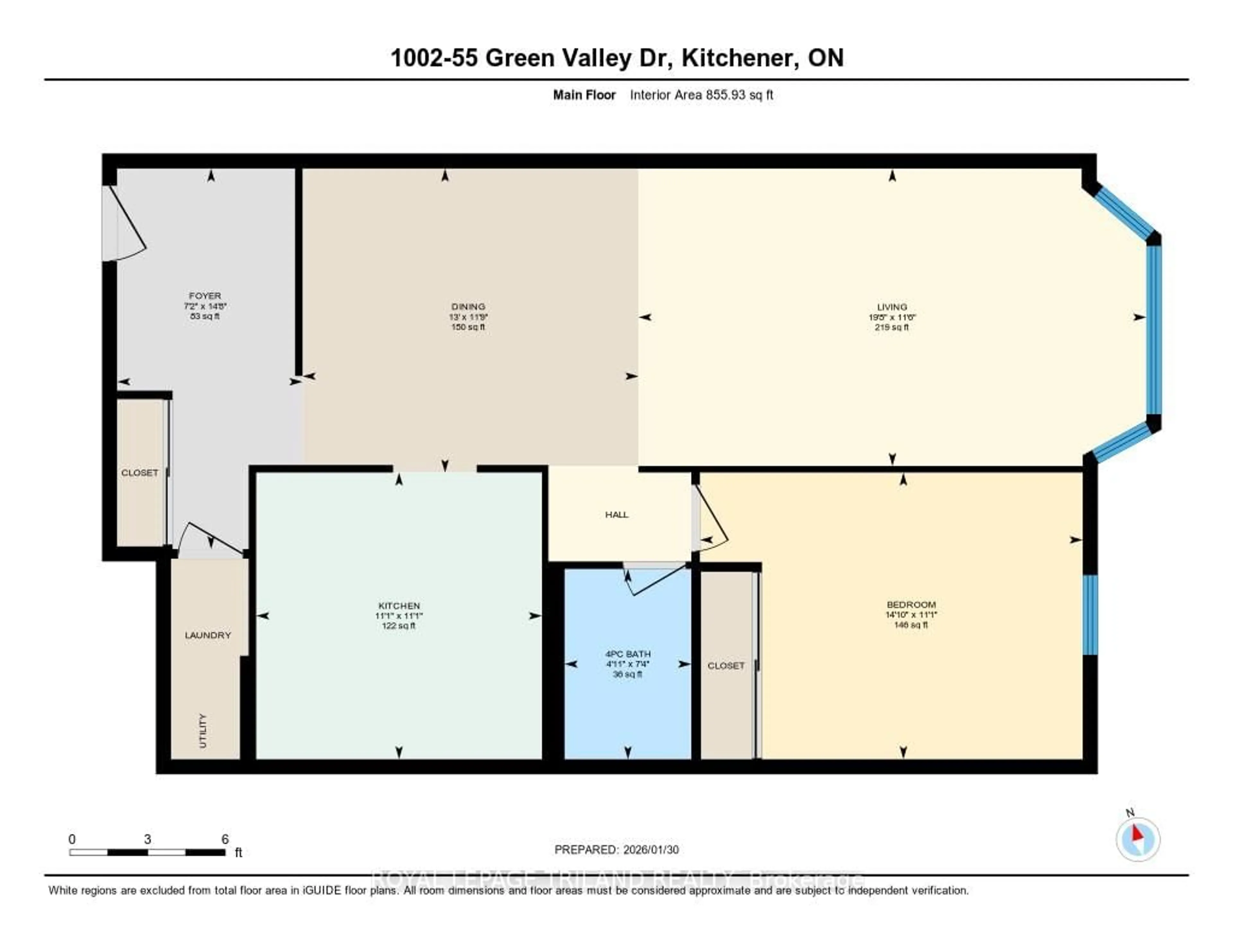 Floor plan for 55 Green Valley Dr #1002, Kitchener Ontario N2P 1Z6