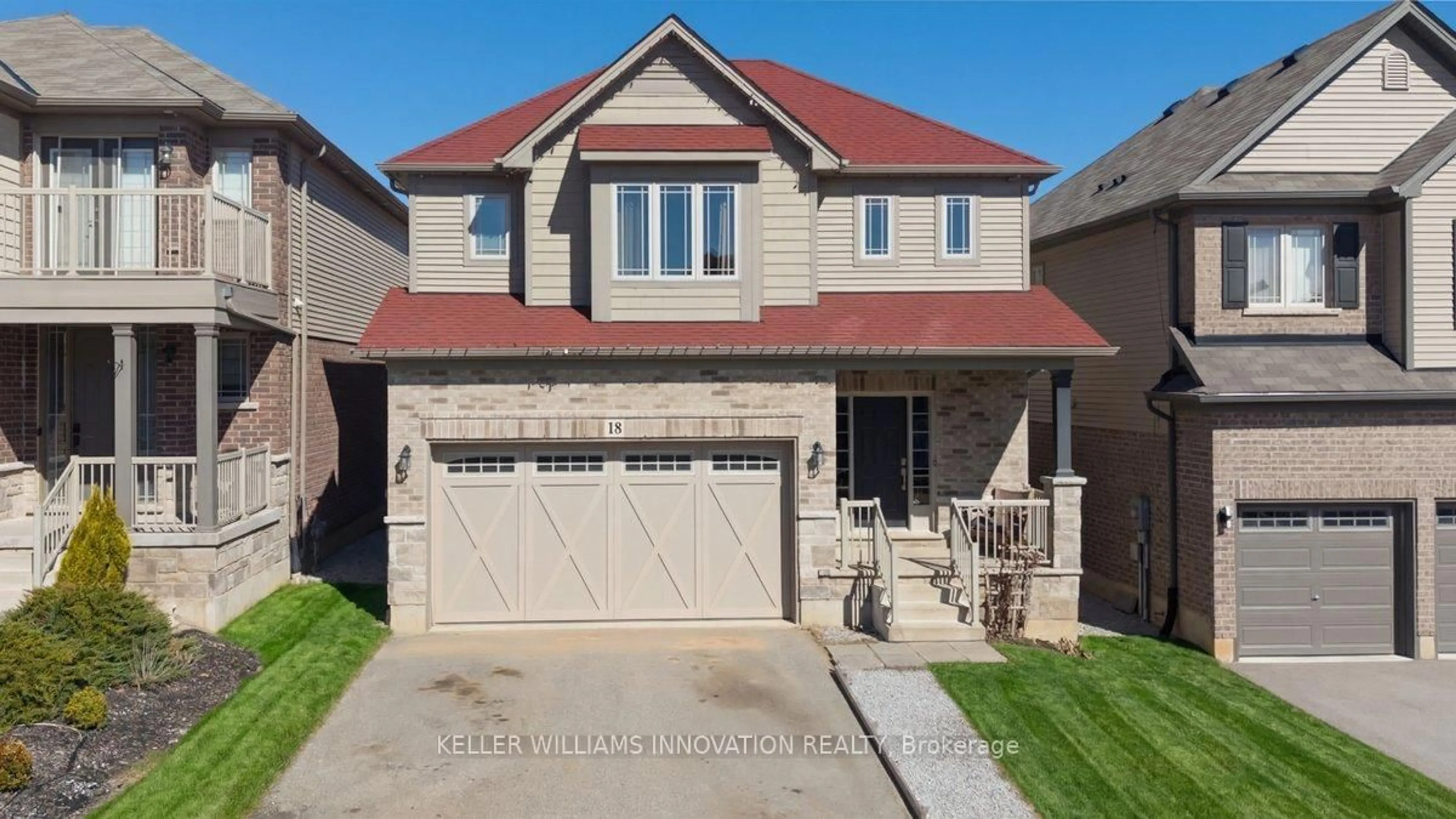 Home with brick exterior material, street for 18 Vic Chambers Pl, Brant Ontario N3L 0E6